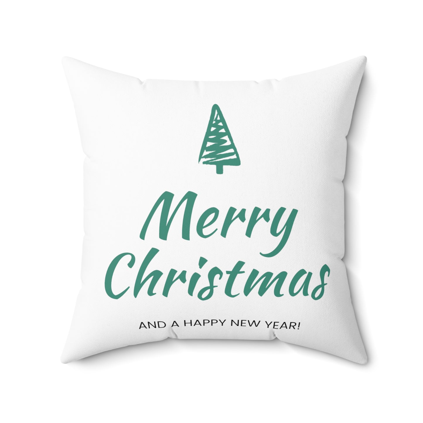 Merry Christmas And A Happy New Year Aesthetic Polyester Square Pillow