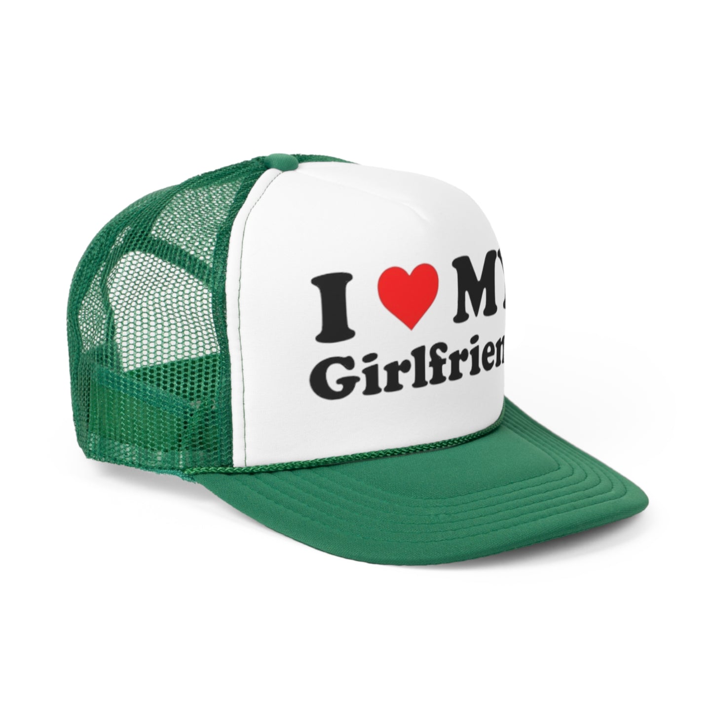 I Love My Girlfriend Trucker Hat, Funny Hats, Gift Hat, Parody Trucker Hat, Trendy Hats, Meme Hat