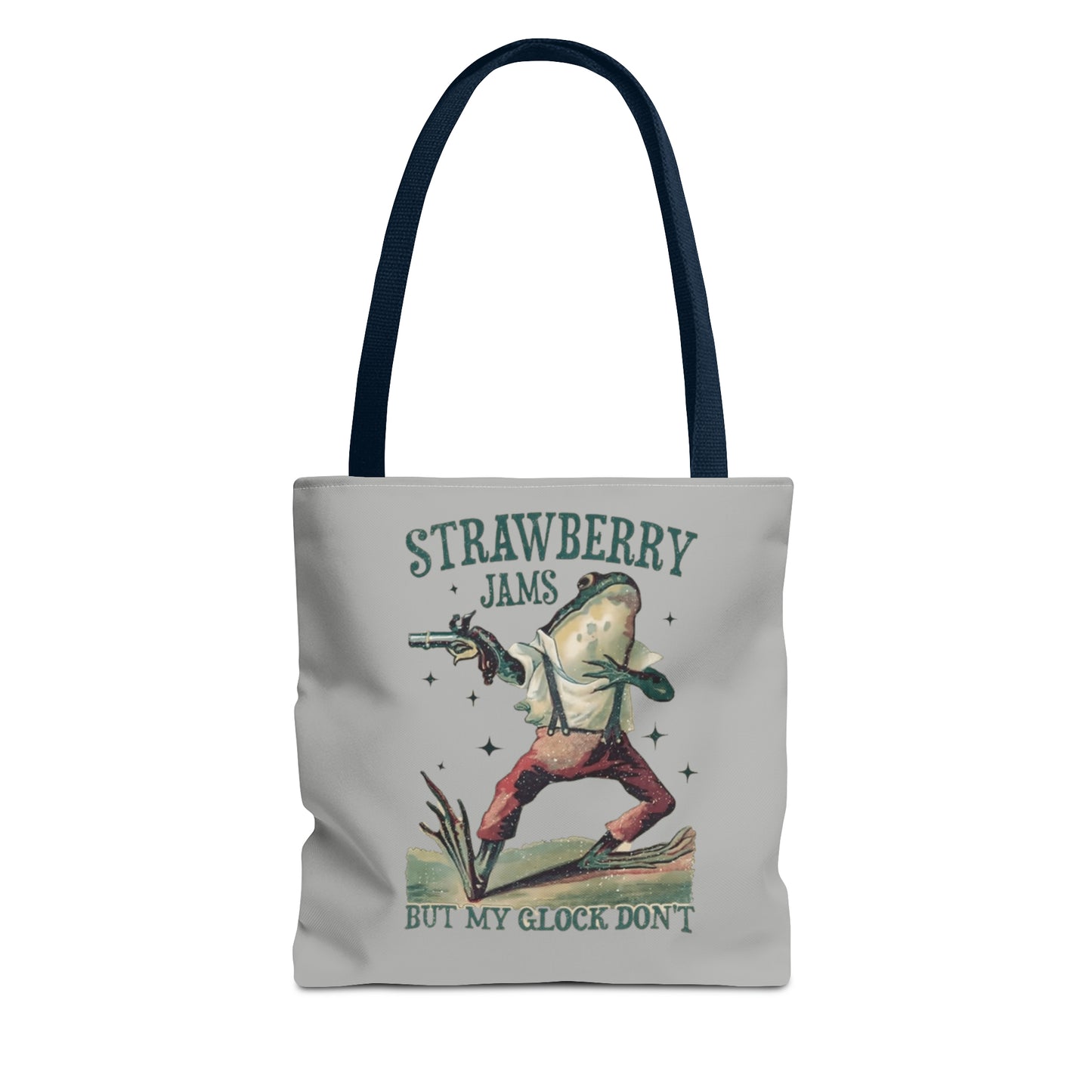 Strawberry Don't Jam But My Glock Does Meme Tote Bag