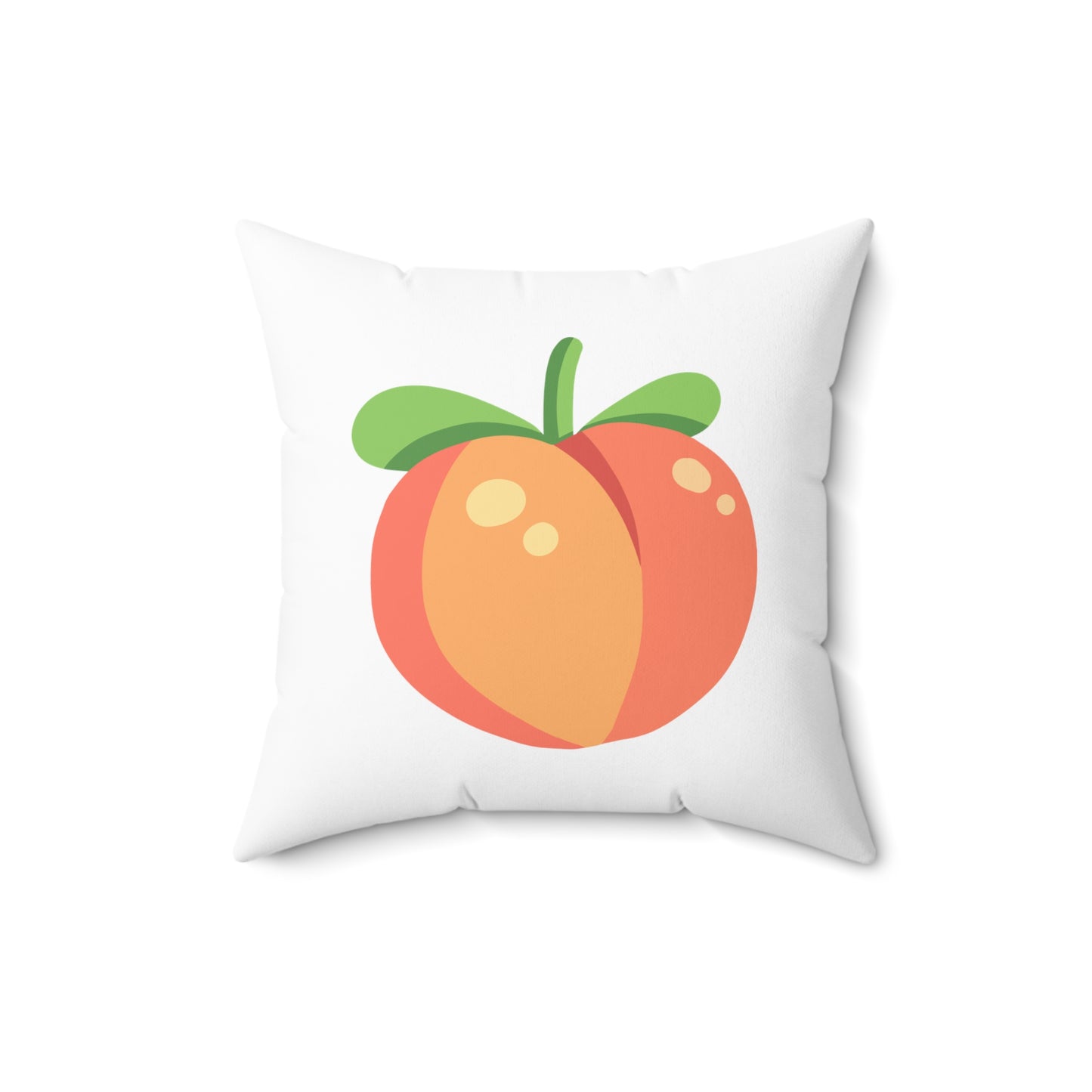 Peach Aesthetic Polyester Square Pillow