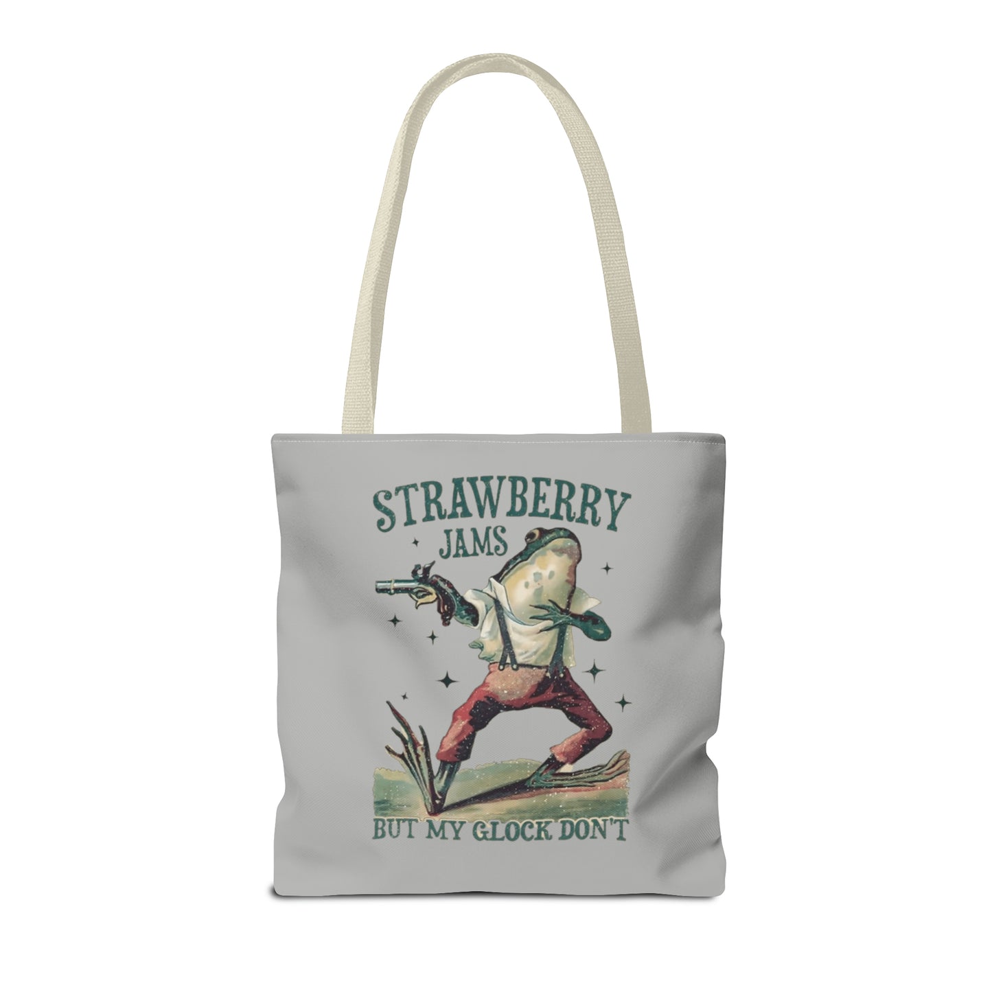 Strawberry Don't Jam But My Glock Does Meme Tote Bag