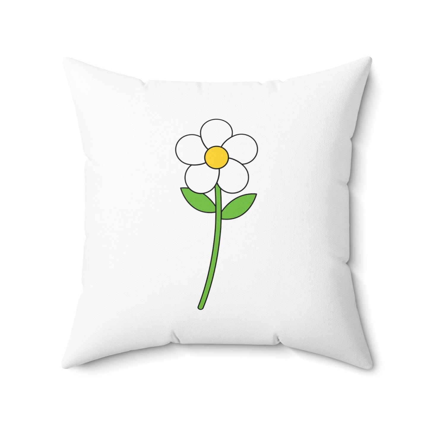 Flowers Aesthetic Polyester Square Pillow