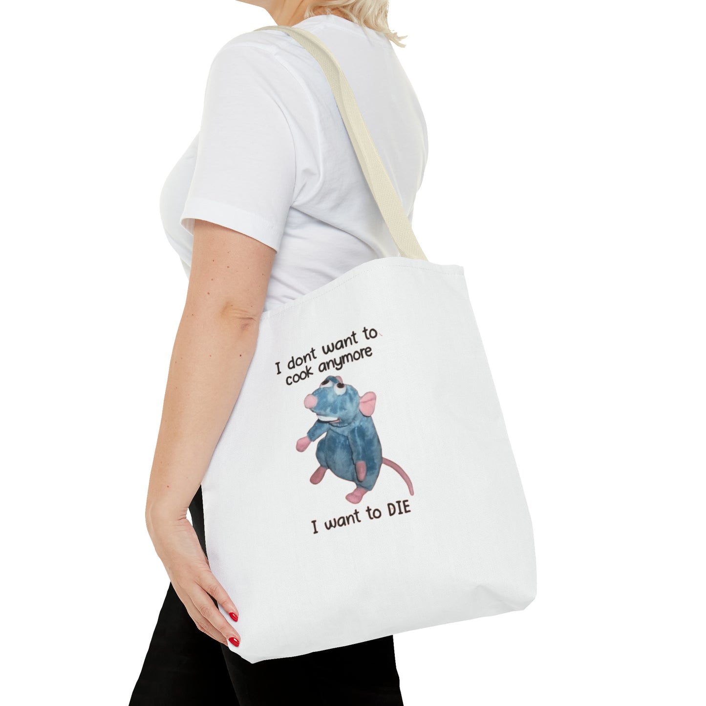 I Don't Want To Cook Anymore I Want To Die Meme Tote Bag