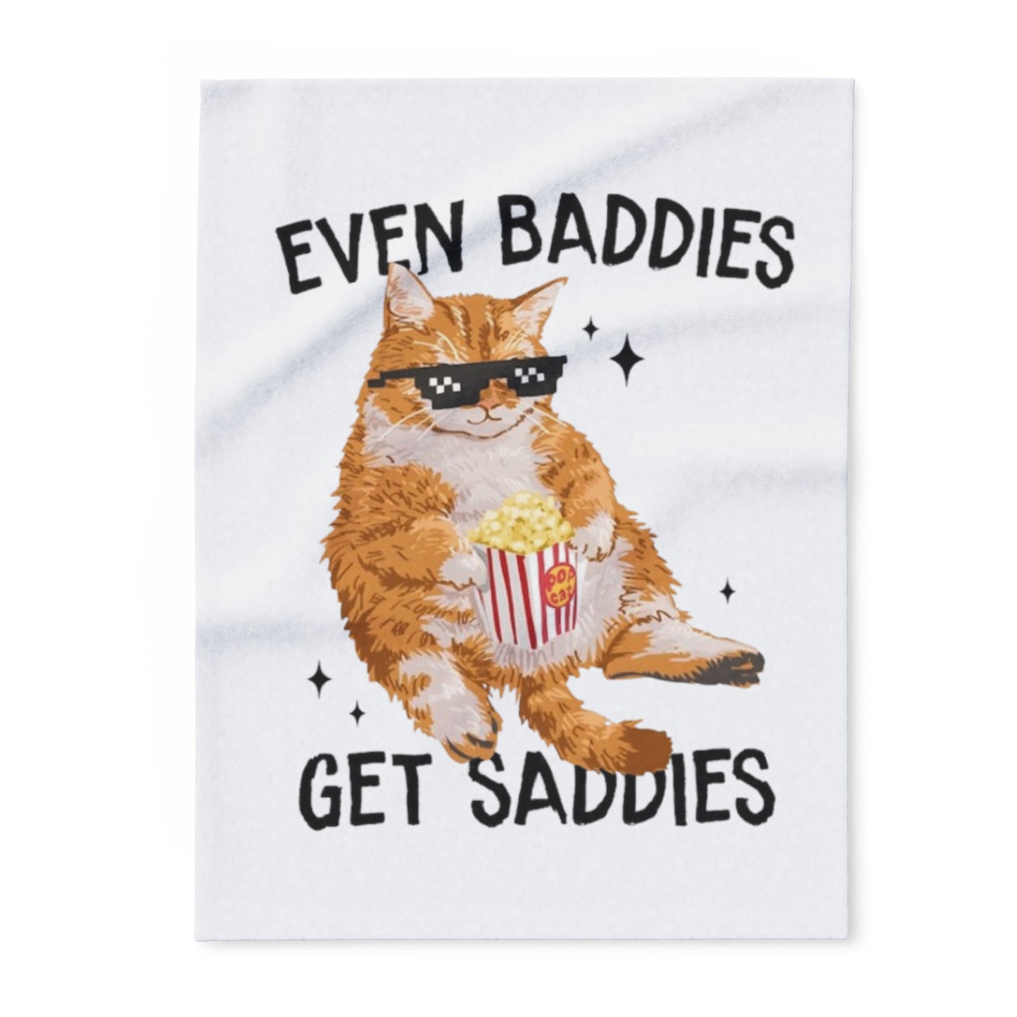 Even Baddies Get Saddies Arctic Fleece Blanket