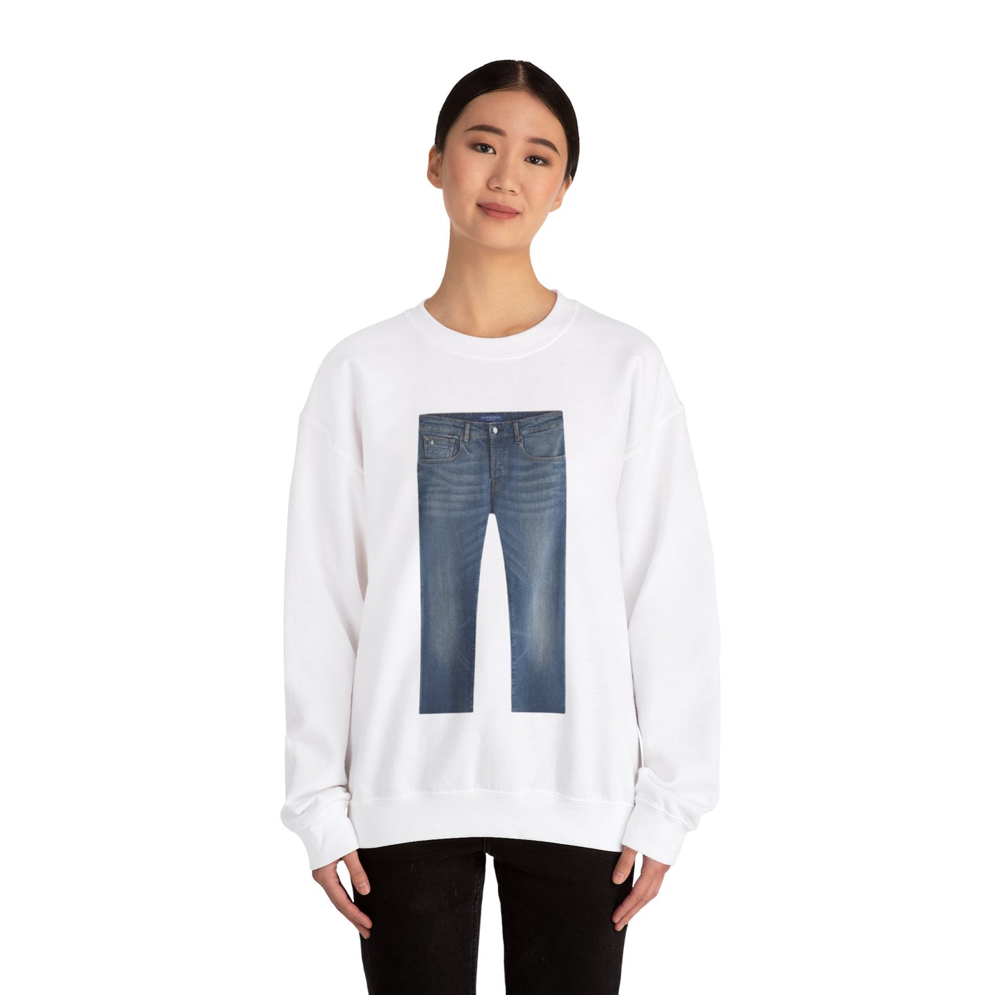 Jeans On A Crewneck Unisex Crewneck Sweatshirt