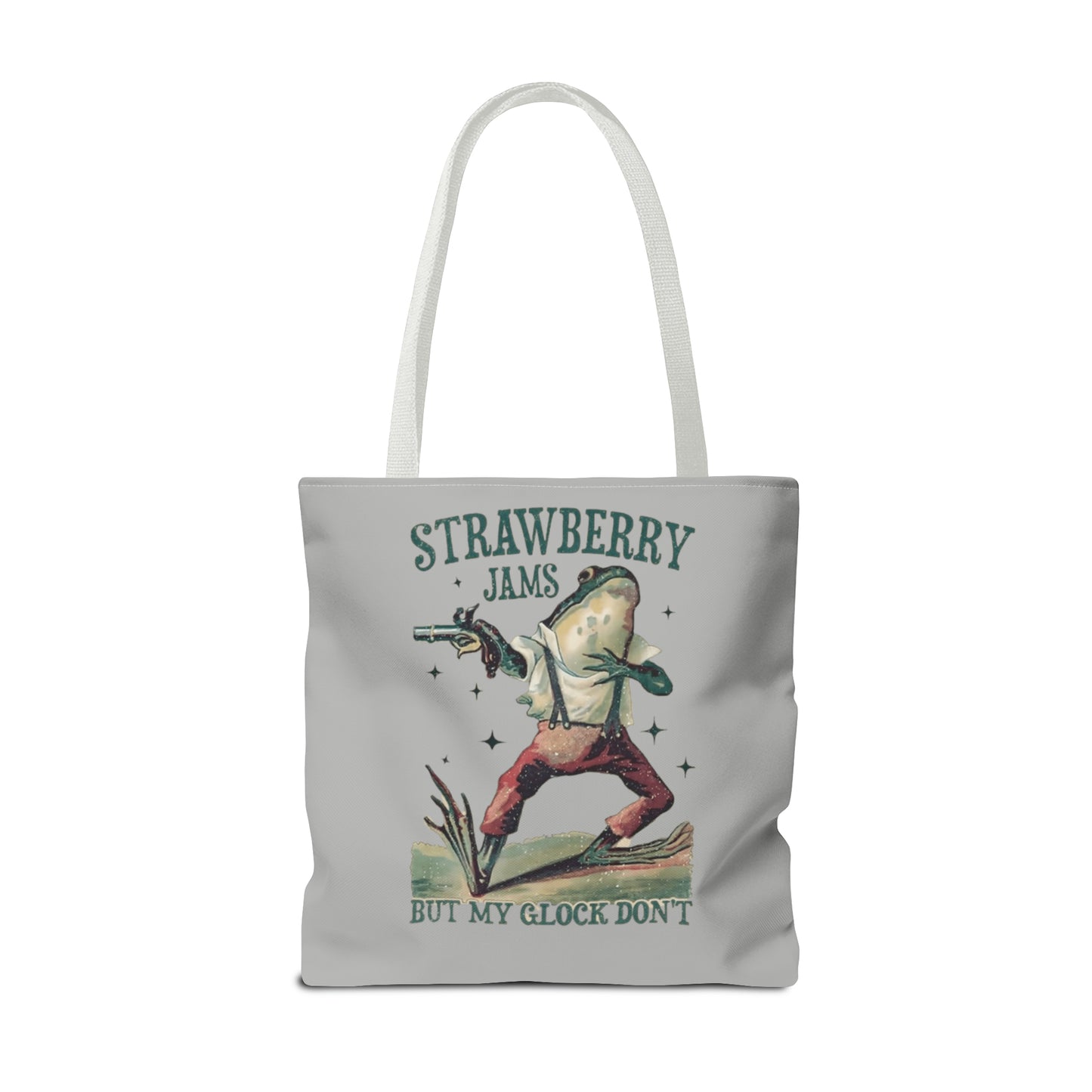 Strawberry Don't Jam But My Glock Does Meme Tote Bag