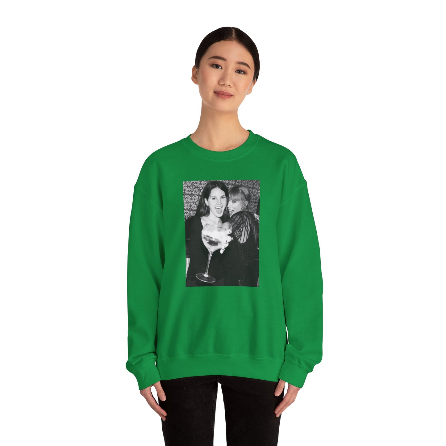 Taylor Black and White Unisex Crewneck Sweatshirt