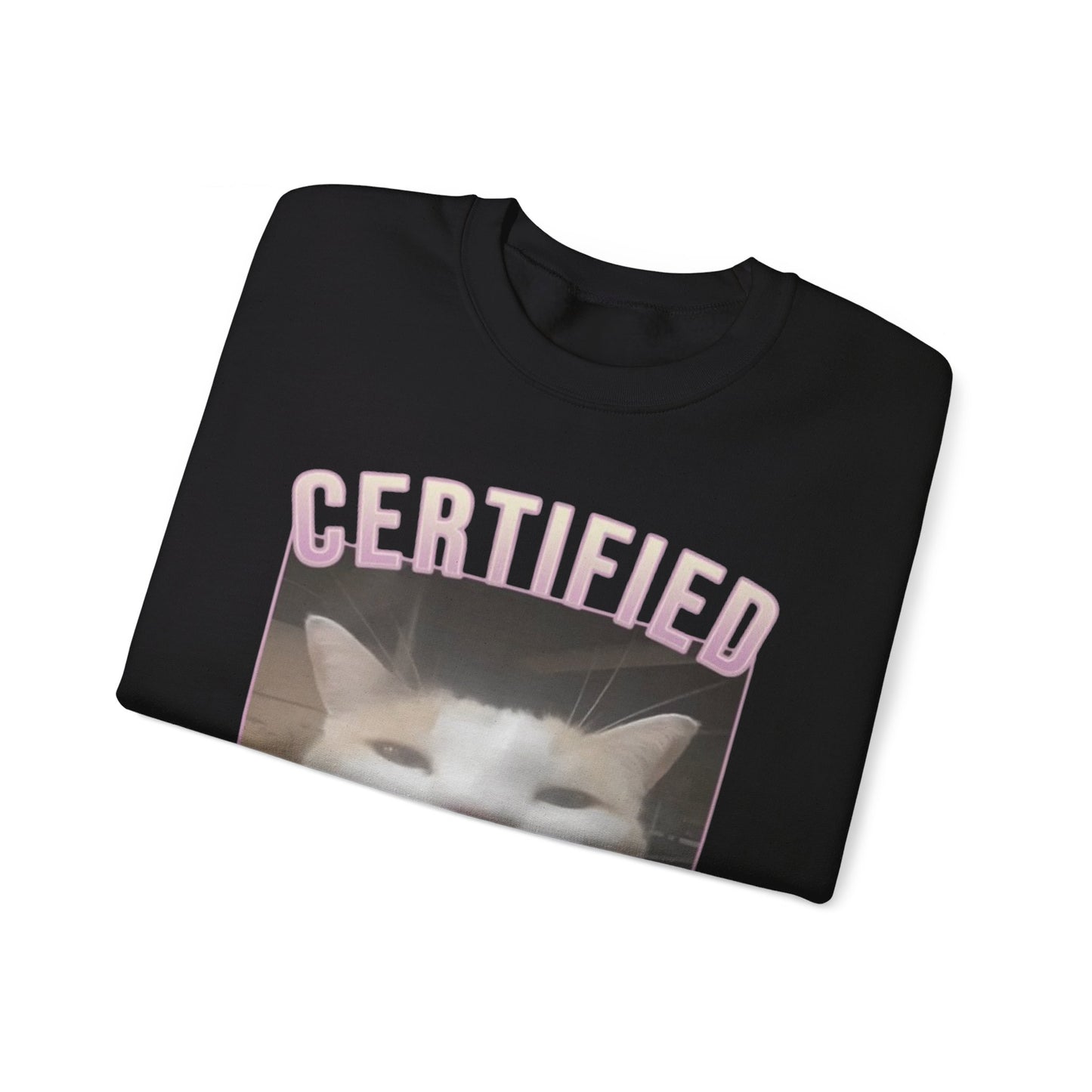 Certified Freak Funny Cat Unisex Crewneck Sweatshirt