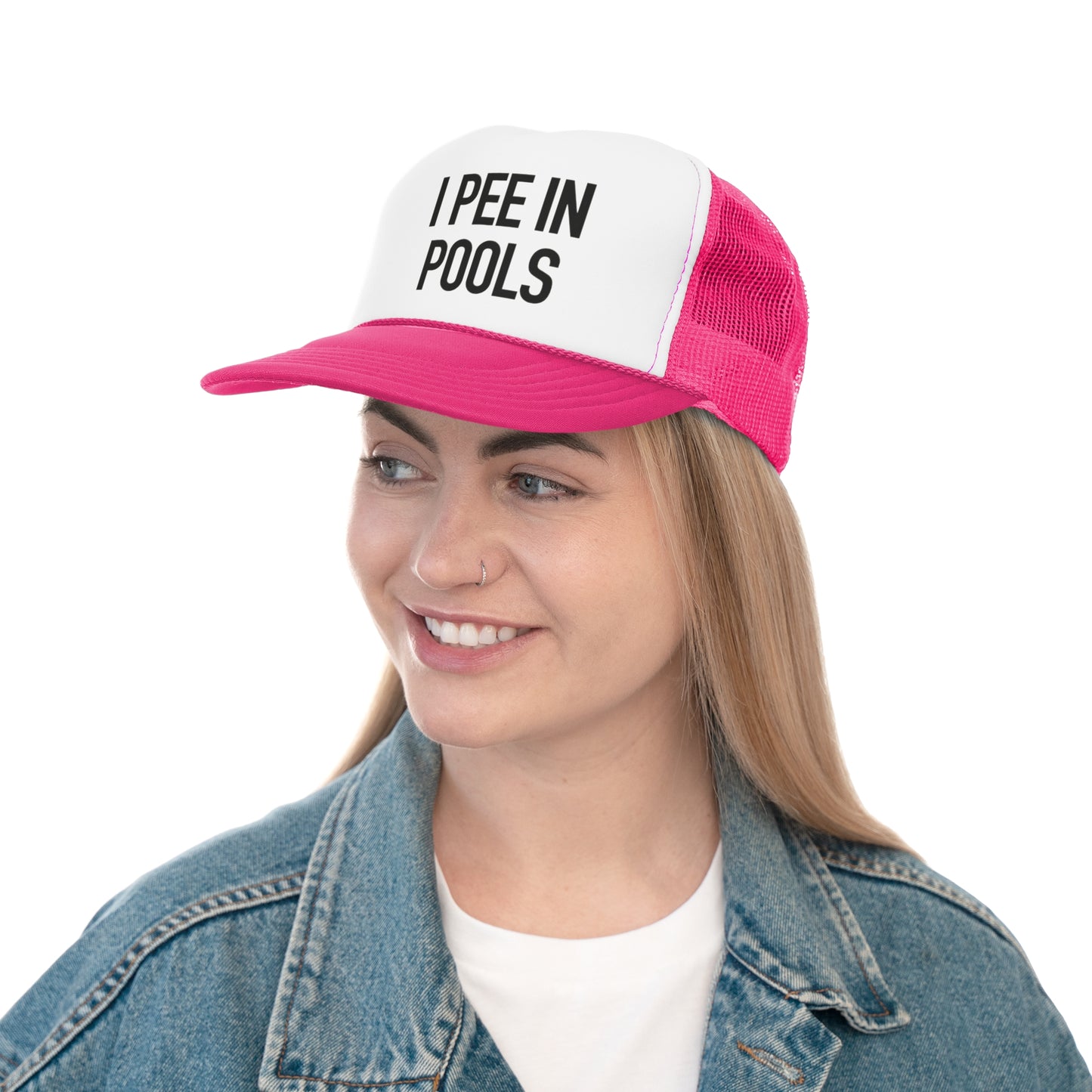 I Pee In Pools Trucker Hat, Trendy Hats, Meme Hat