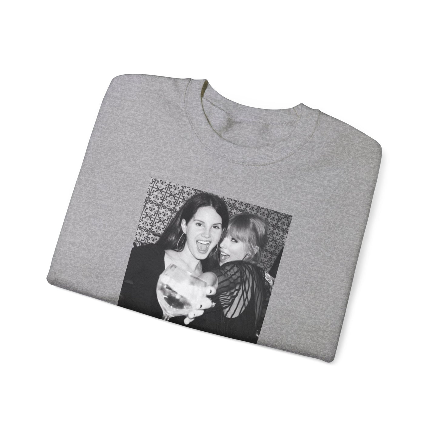 Taylor Black and White Unisex Crewneck Sweatshirt