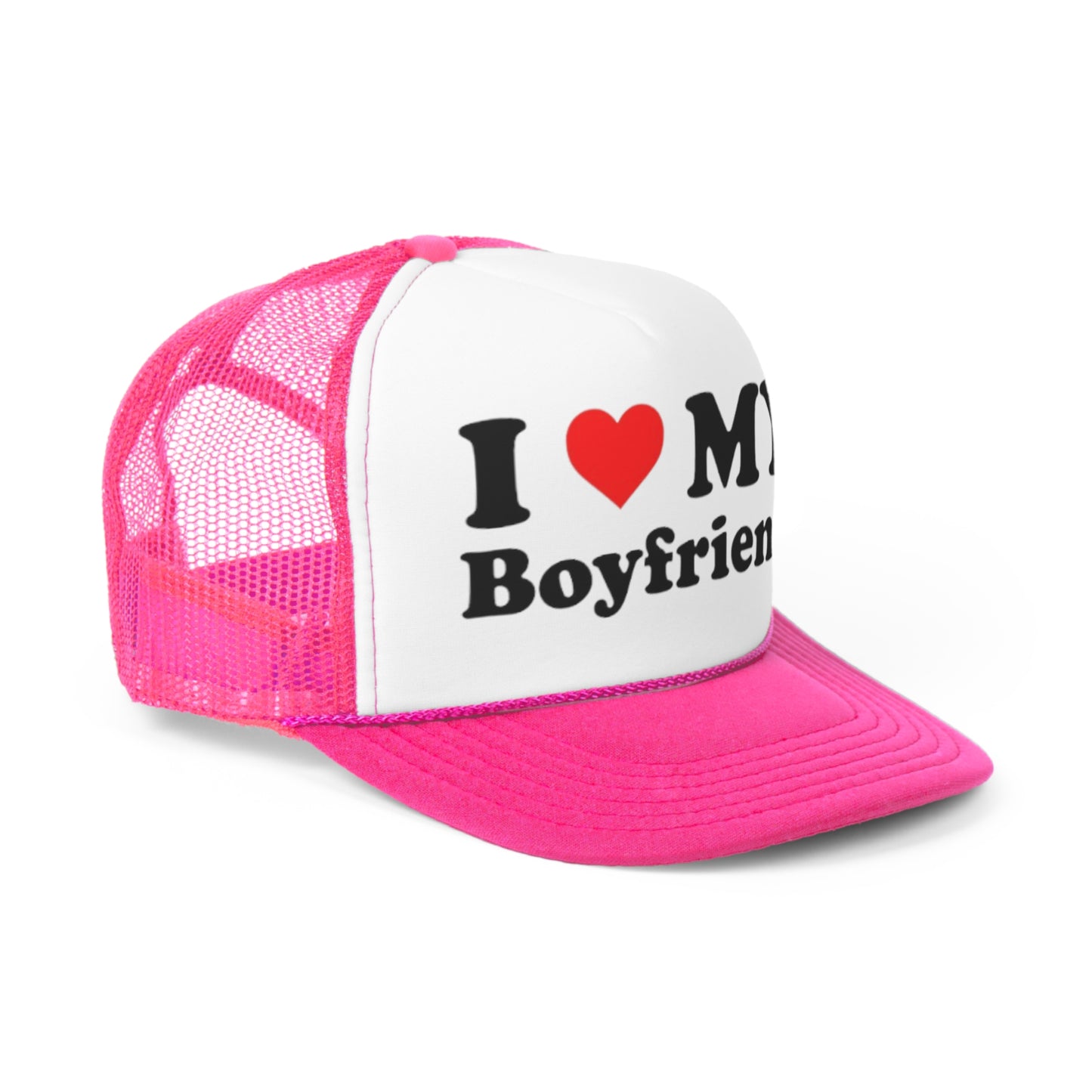 I Love My Boyfriend Trucker Hat, Funny Hats, Gift Hat, Parody Trucker Hat, Trendy Hats, Meme Hat