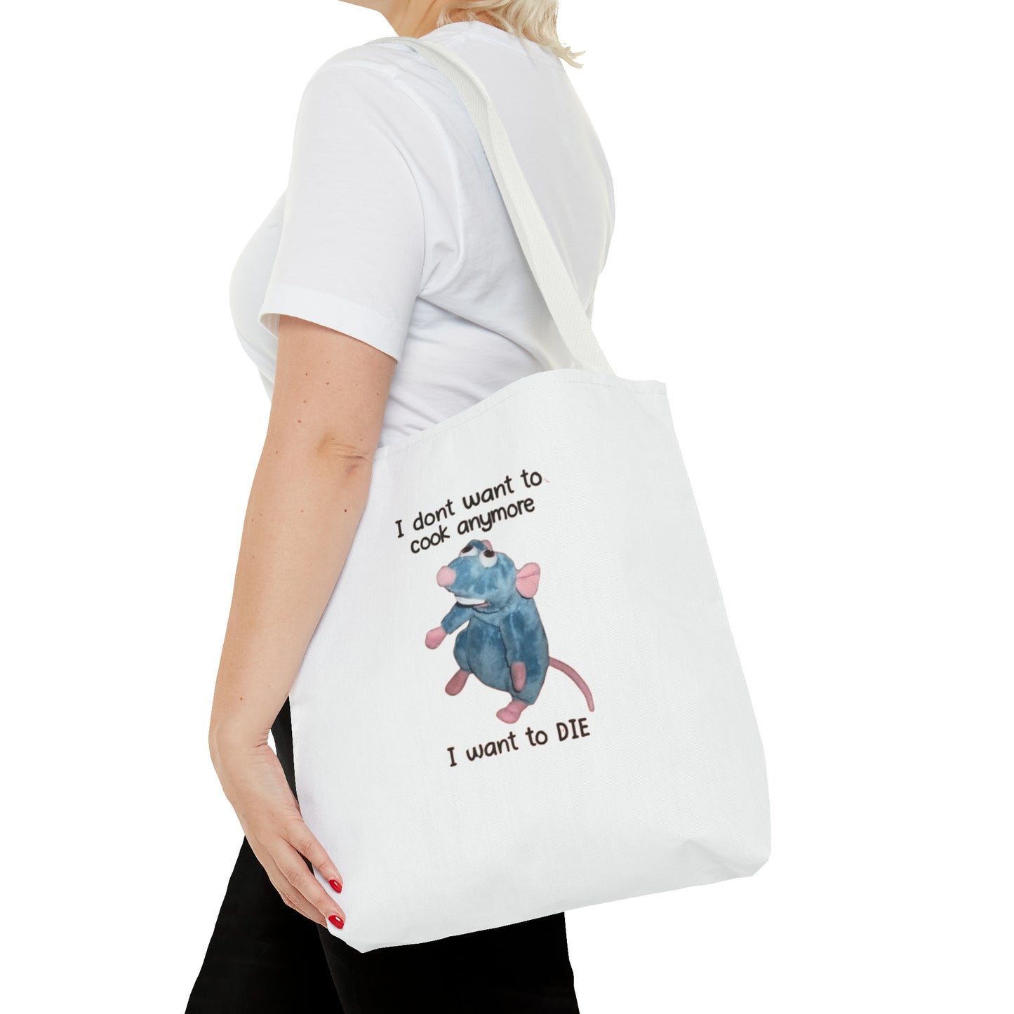 I Don't Want To Cook Anymore I Want To Die Meme Tote Bag