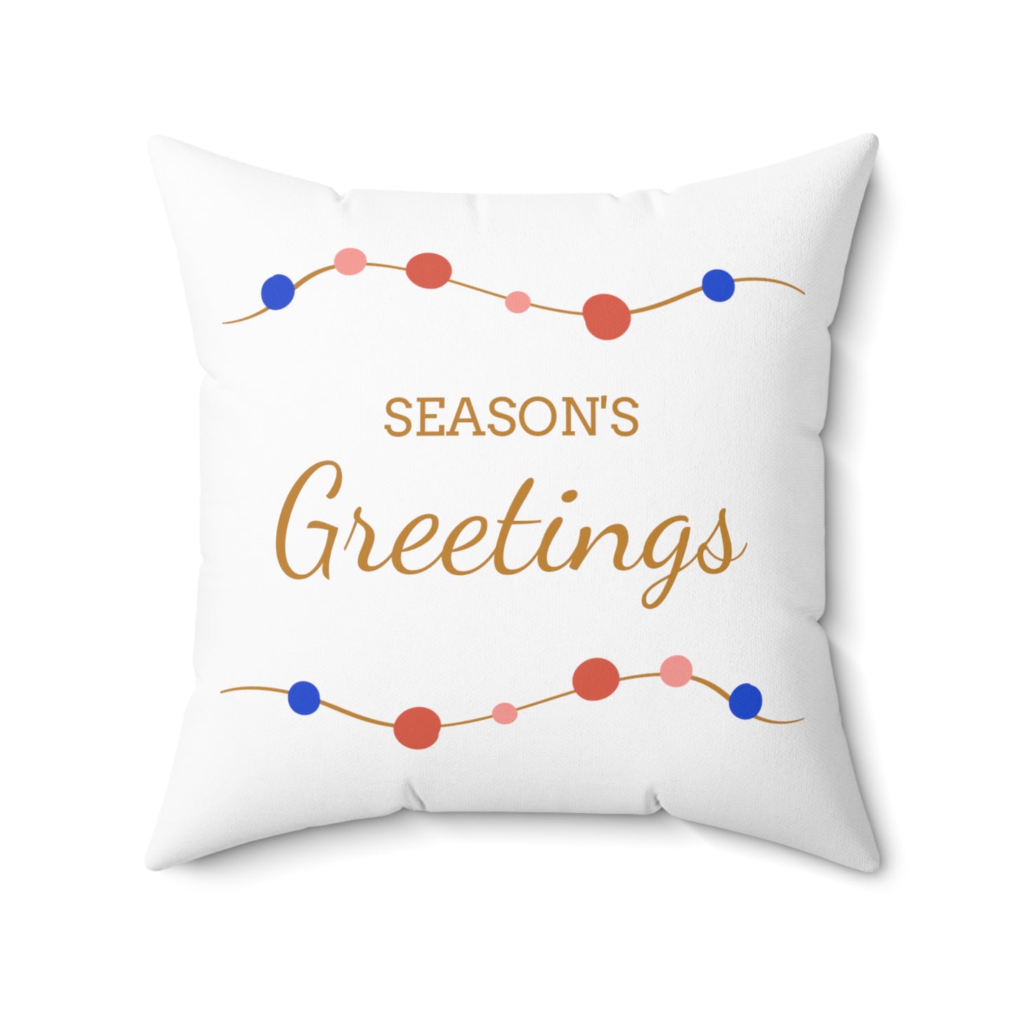 Seasons Greetings Aesthetic Polyester Square Pillow