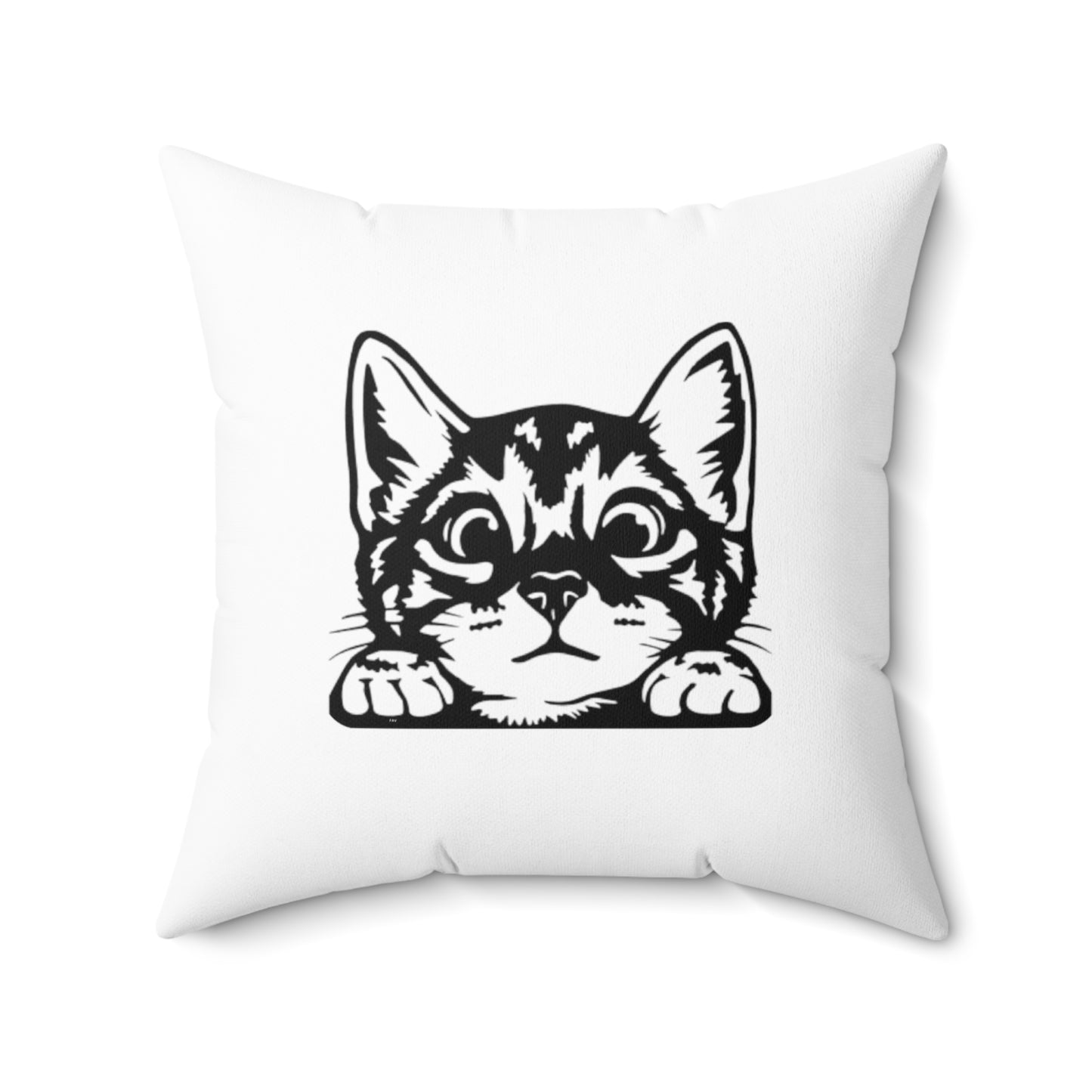 Cute Cat Polyester Square Pillow