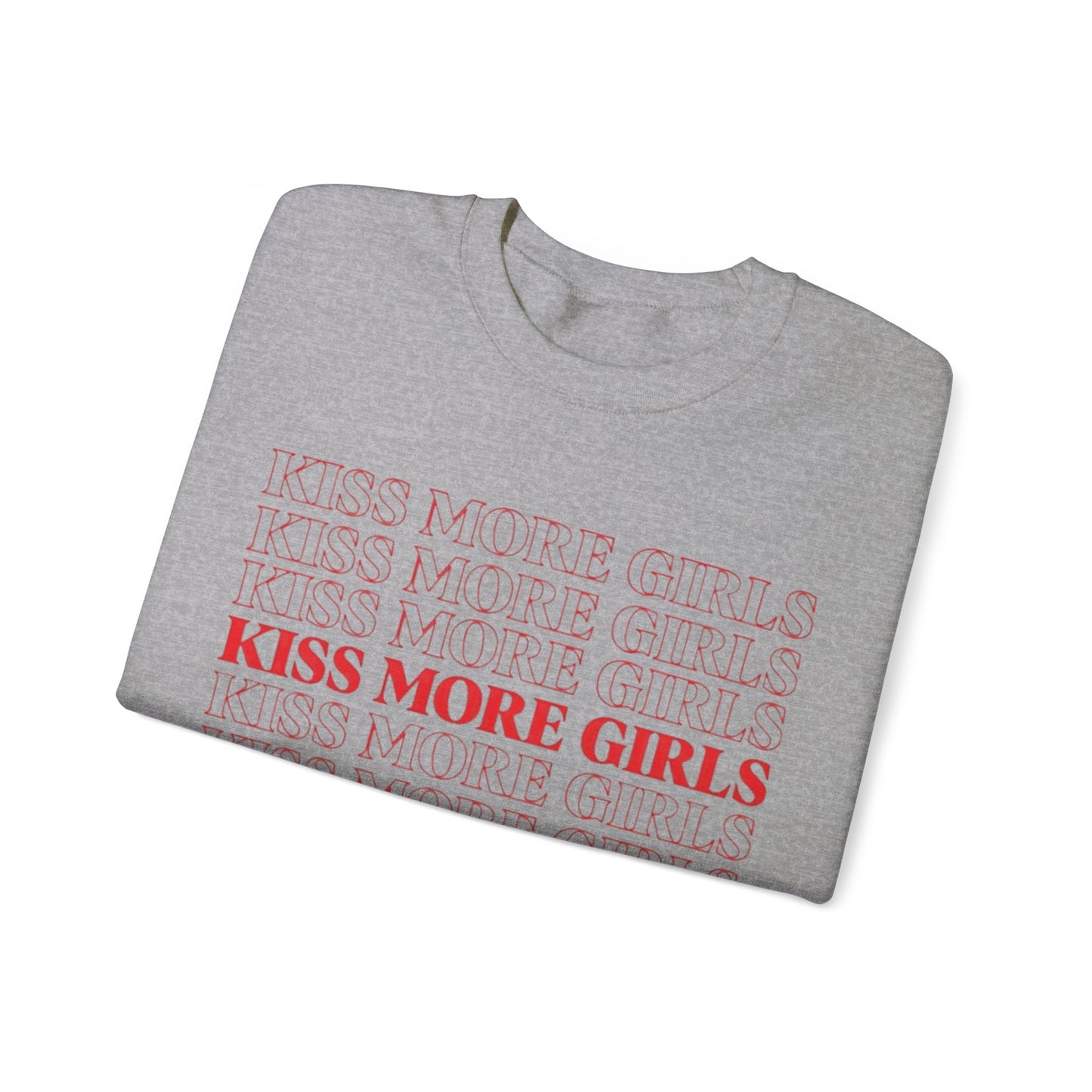 Kiss More Girls Unisex Crewneck Sweatshirt