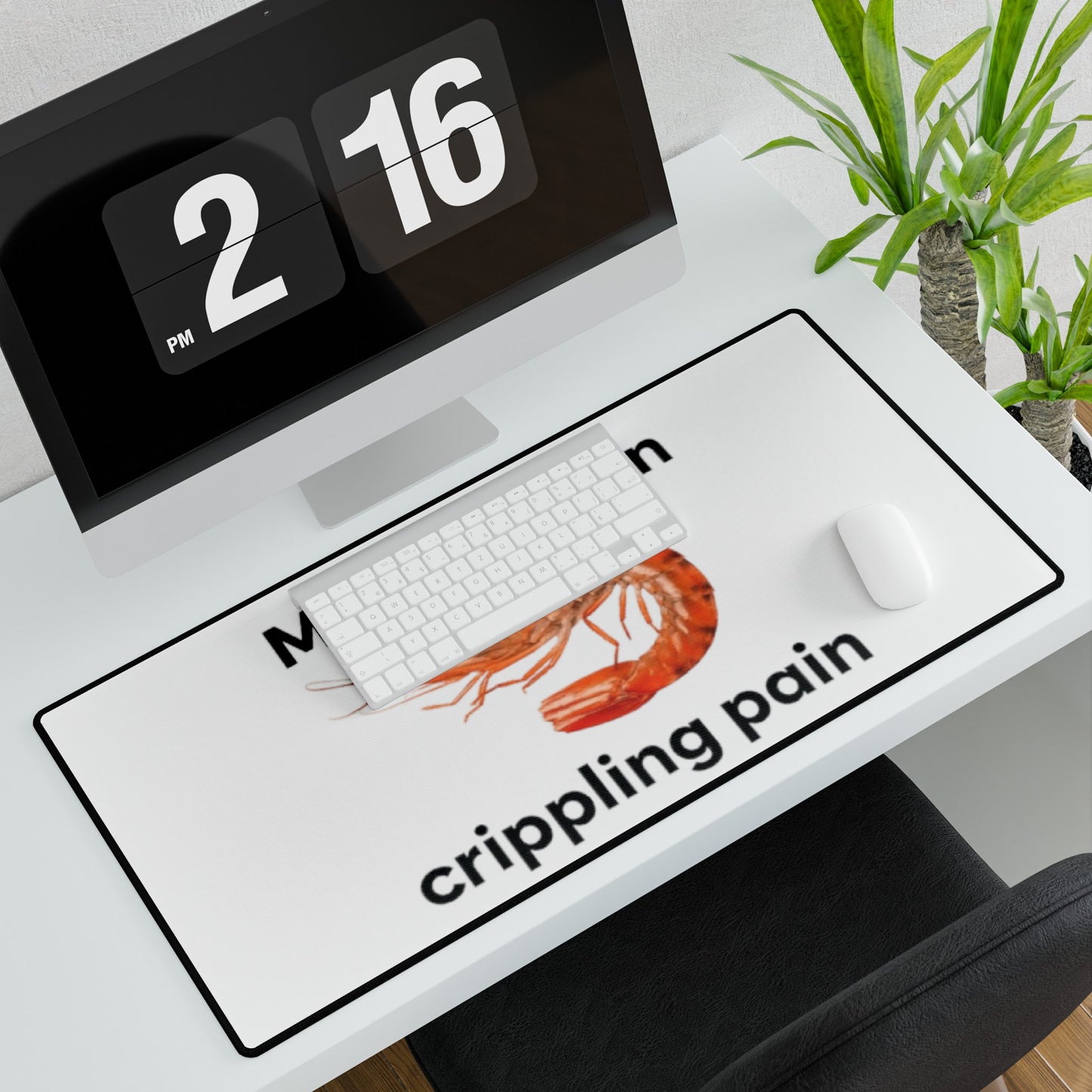 Crippling Back Pain Meme Desk Mats