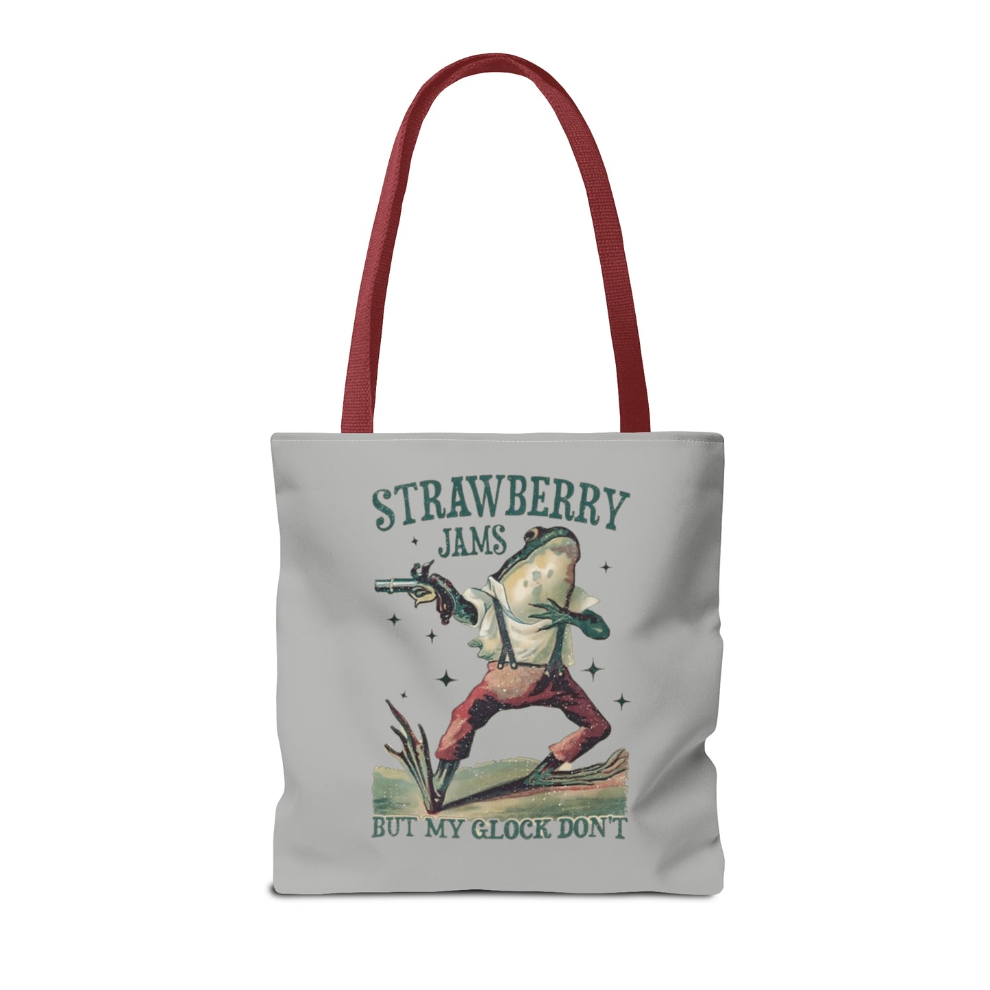 Strawberry Don't Jam But My Glock Does Meme Tote Bag