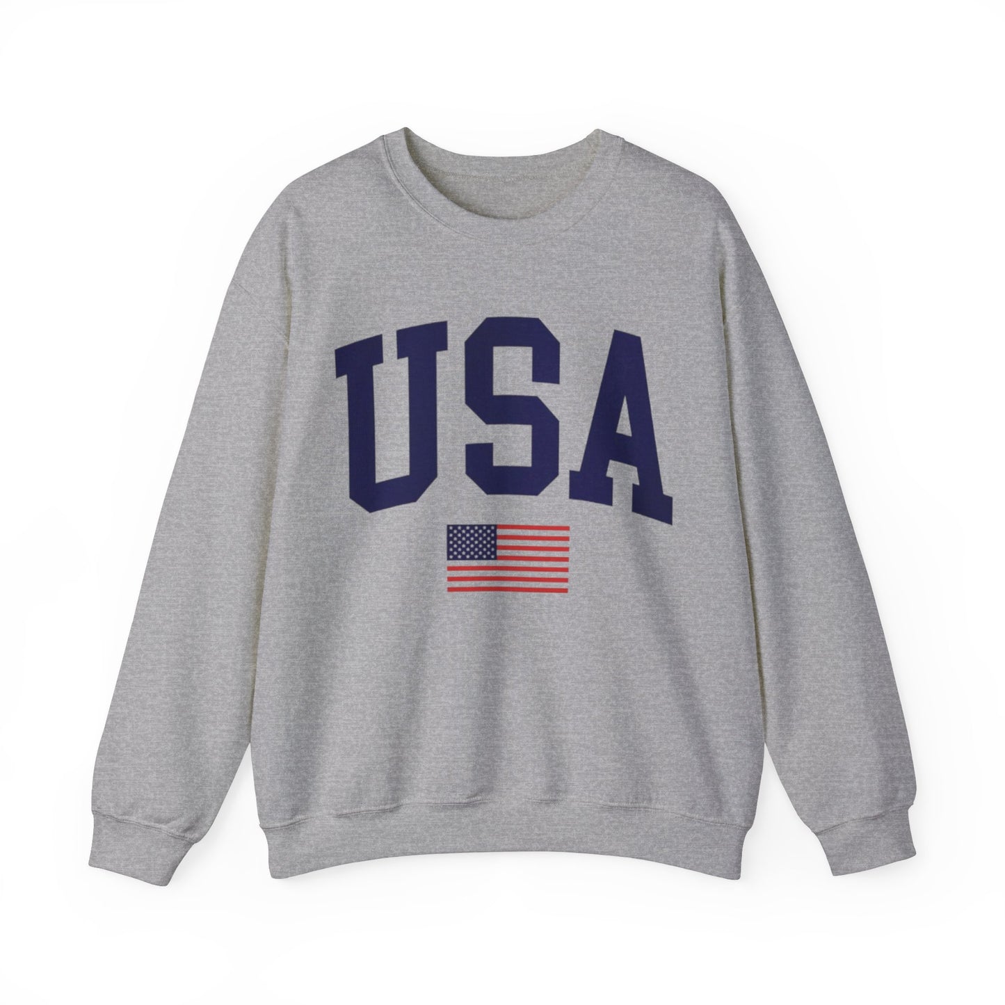 USA Flag Themed Crewneck Unisex Crewneck Sweatshirt