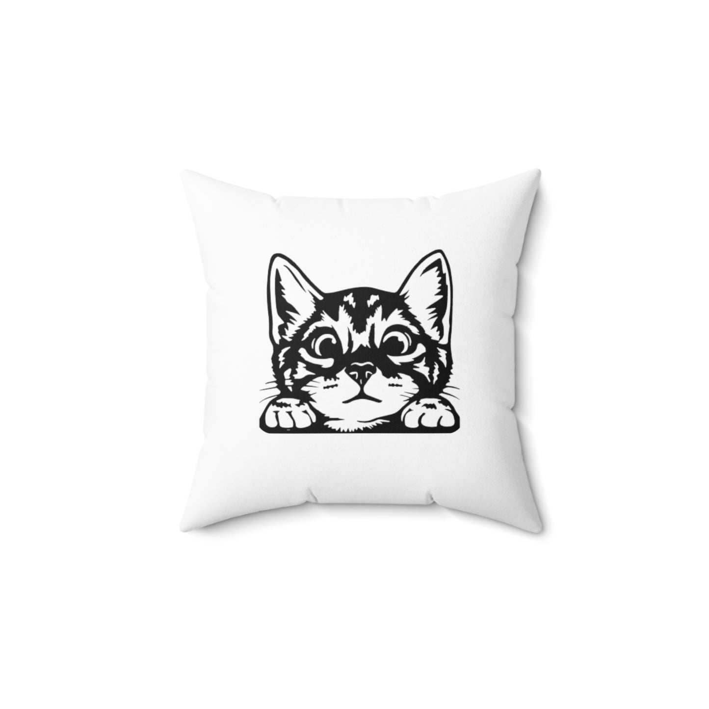 Cute Cat Polyester Square Pillow