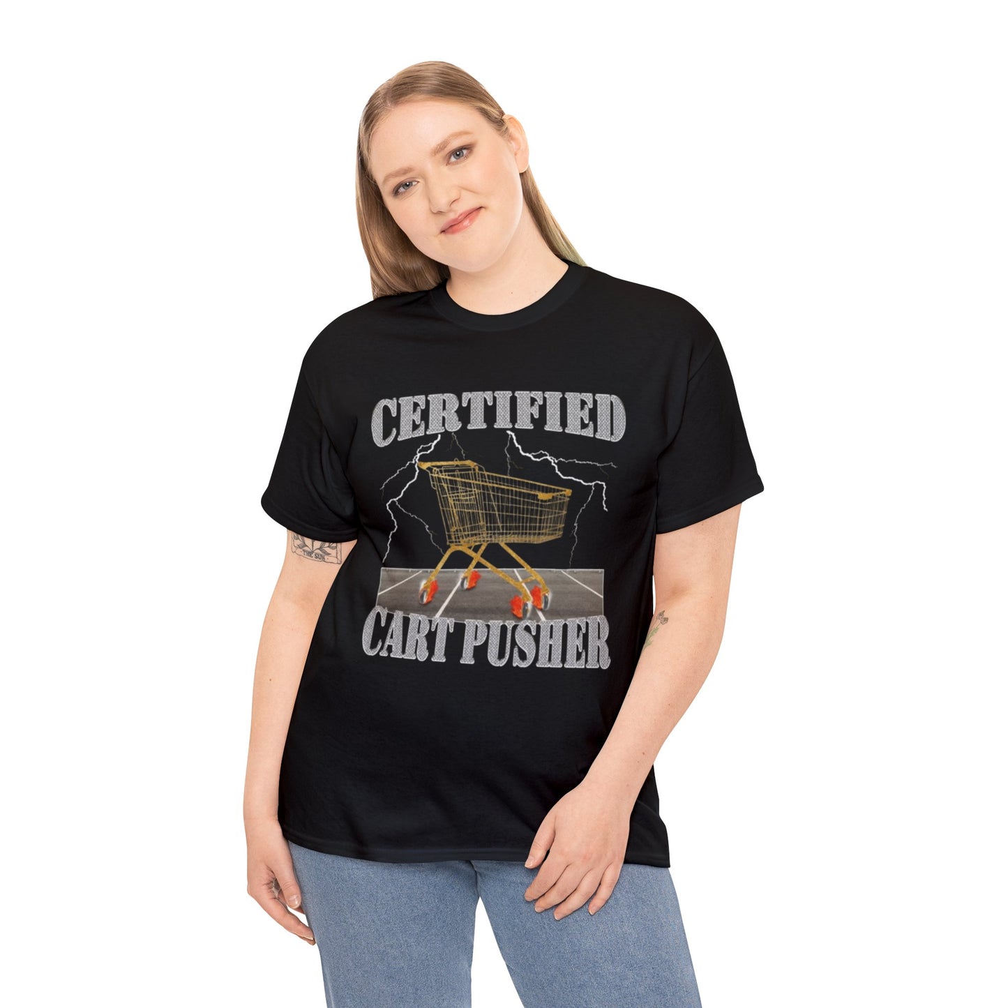 Certified Cart Pusher Adult Unisex Shirt, Funny Meme Tee