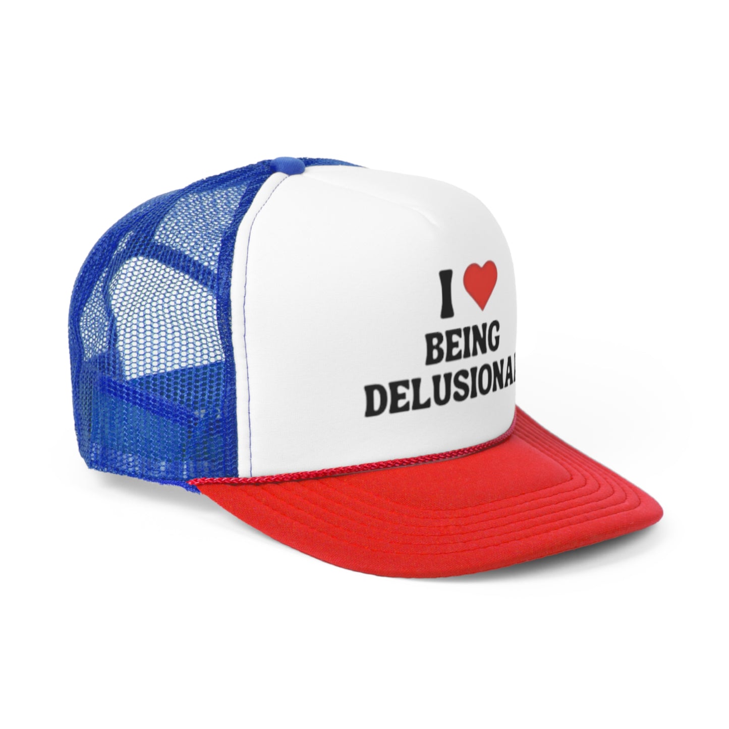 I Love Being Delusional Trucker Hat, Funny Hats, Gift Hat, Parody Trucker Hat, Trendy Hats, Meme Hat