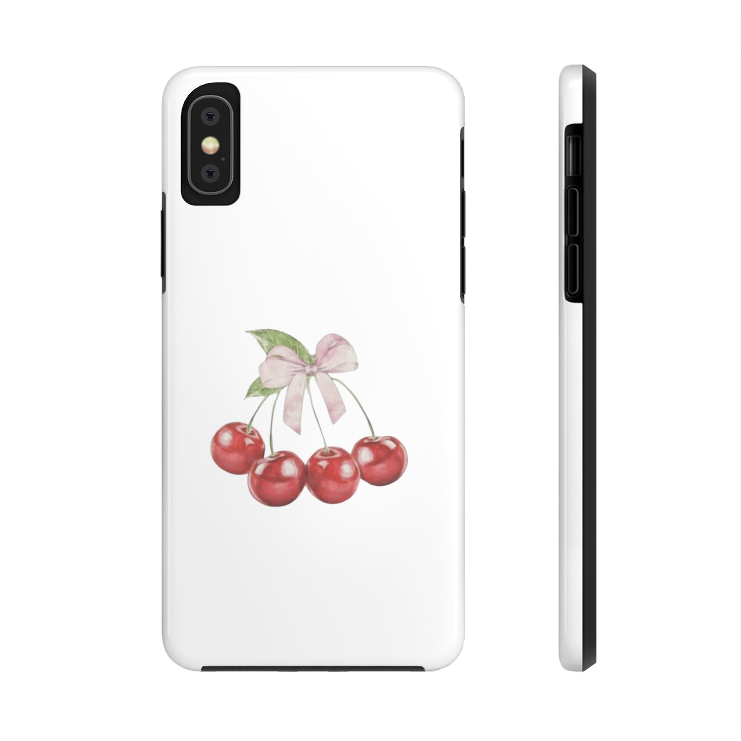 Cherries With Ribbon Aesthetic Tough Phone Cases