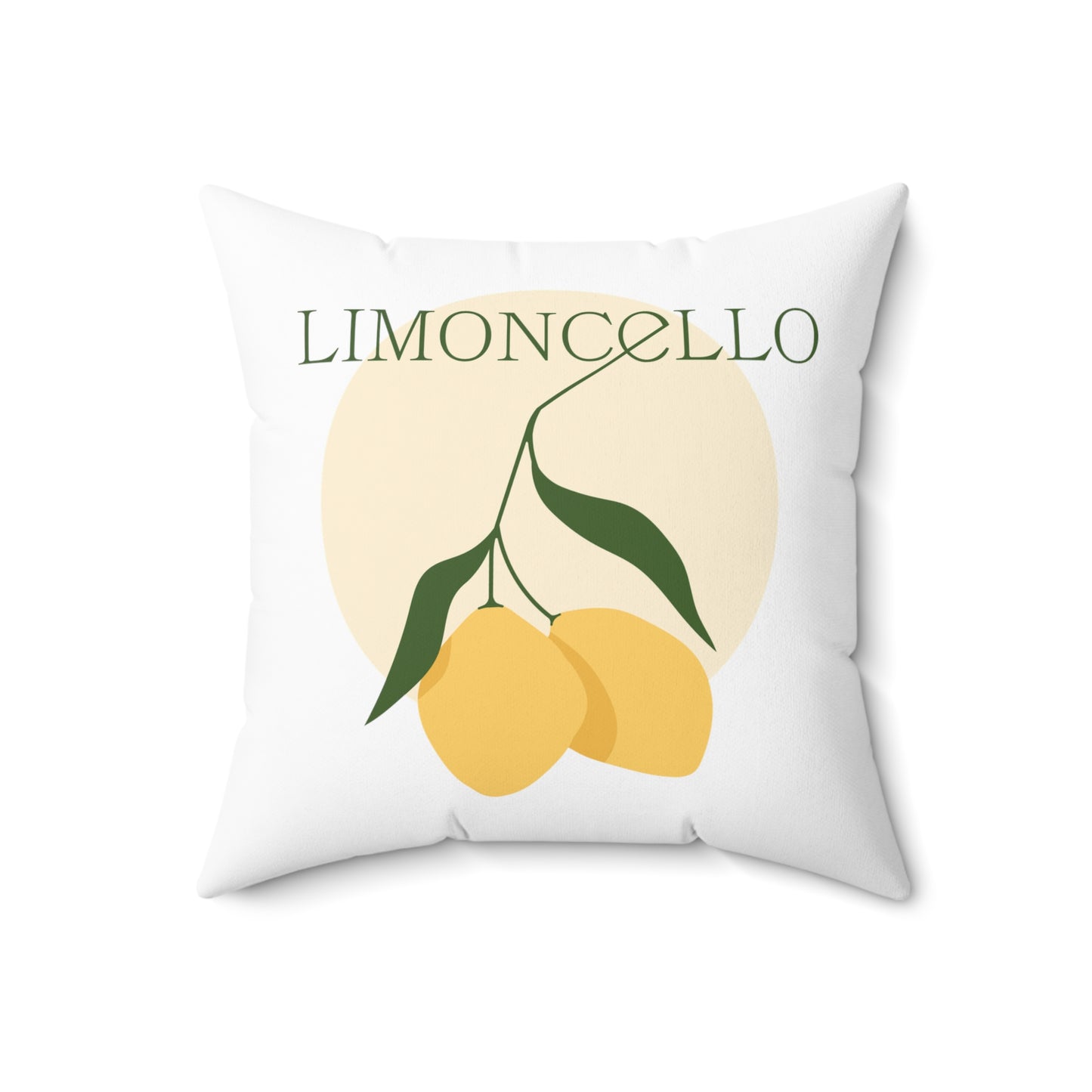 Lemoncello Aesthetic Polyester Square Pillow