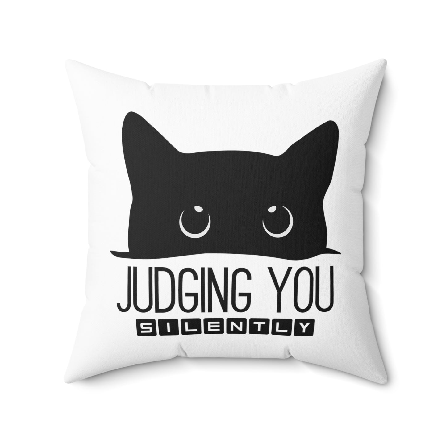 Judging You Silently Polyester Square Pillow