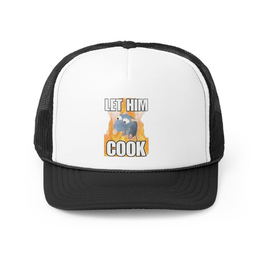 Let Him Cook Trucker Hat, Funny Hats, Gift Hat, Parody Trucker Hat, Tiktok, Trendy Hats, Meme Hats, Cute Animal Hats