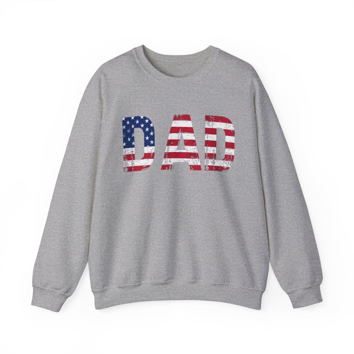 Dad American Flag Crewneck Unisex Crewneck Sweatshirt