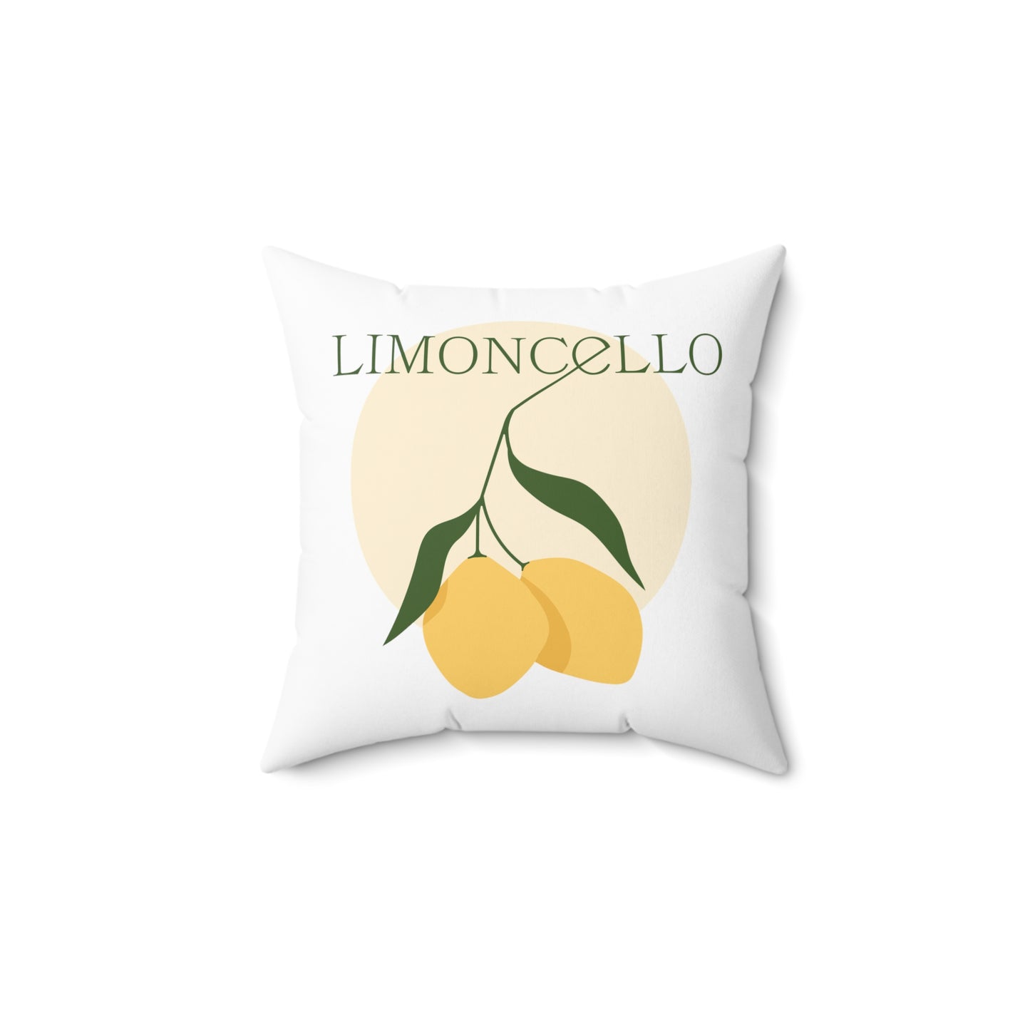 Lemoncello Aesthetic Polyester Square Pillow