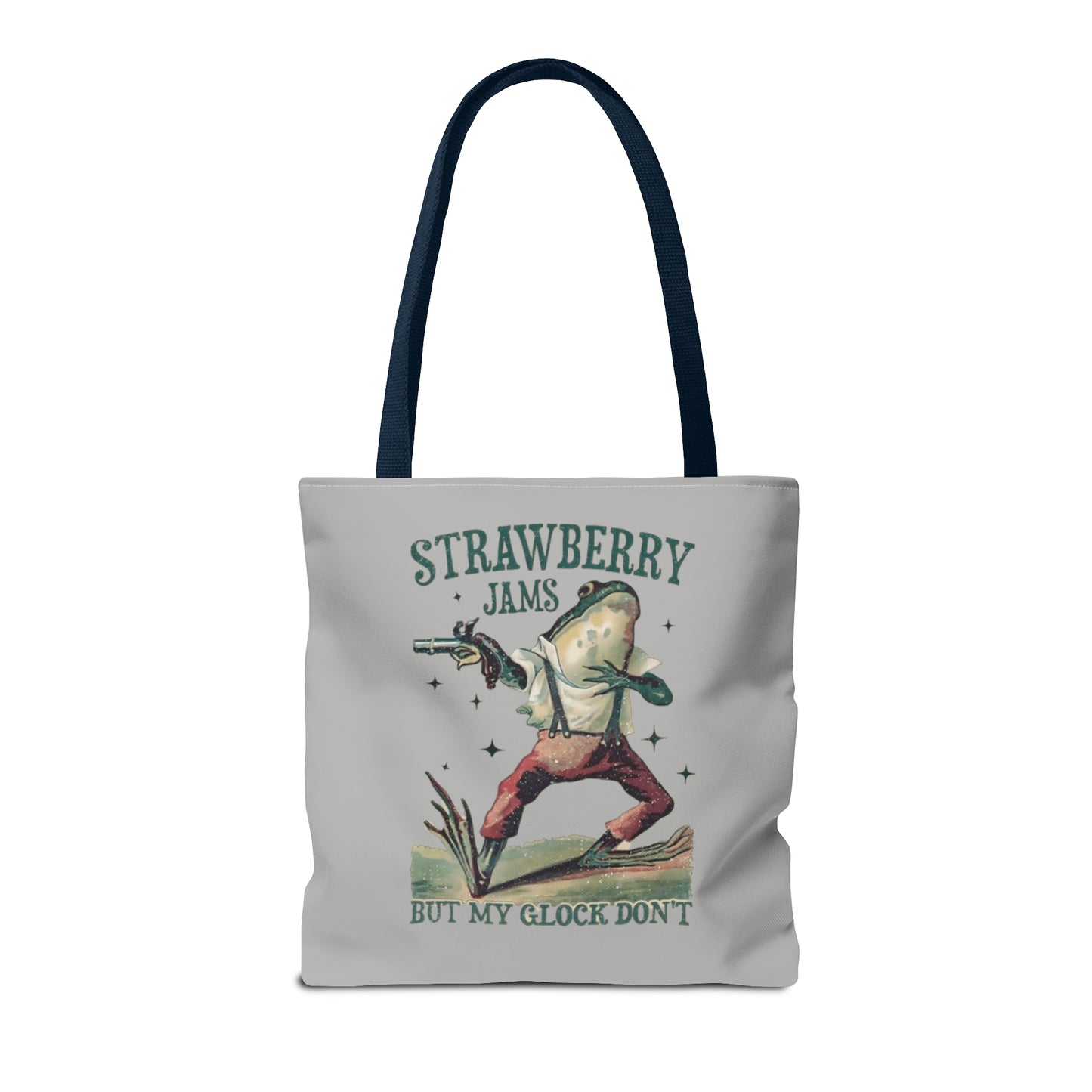 Strawberry Don't Jam But My Glock Does Meme Tote Bag