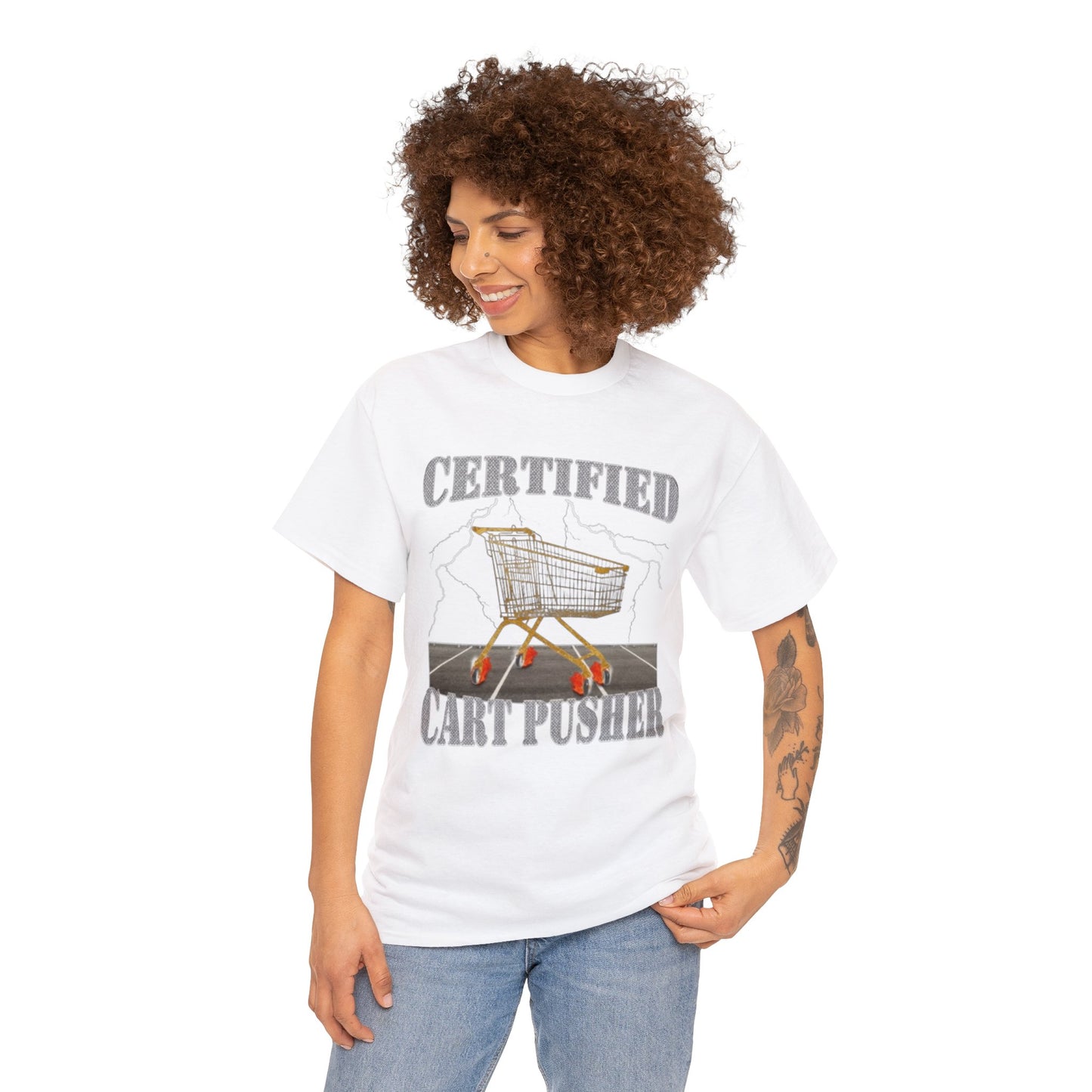 Certified Cart Pusher Adult Unisex Shirt, Funny Meme Tee