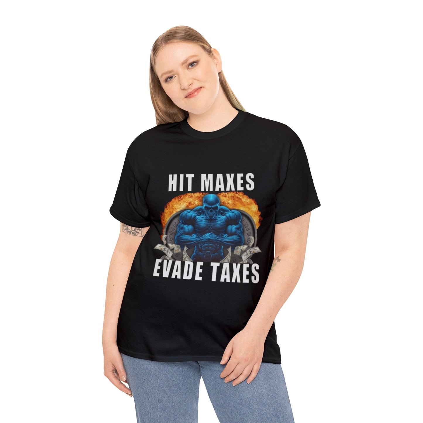 Hit Maxes Avoid Taxes Adult Unisex Shirt, Funny Gym Meme Shirt