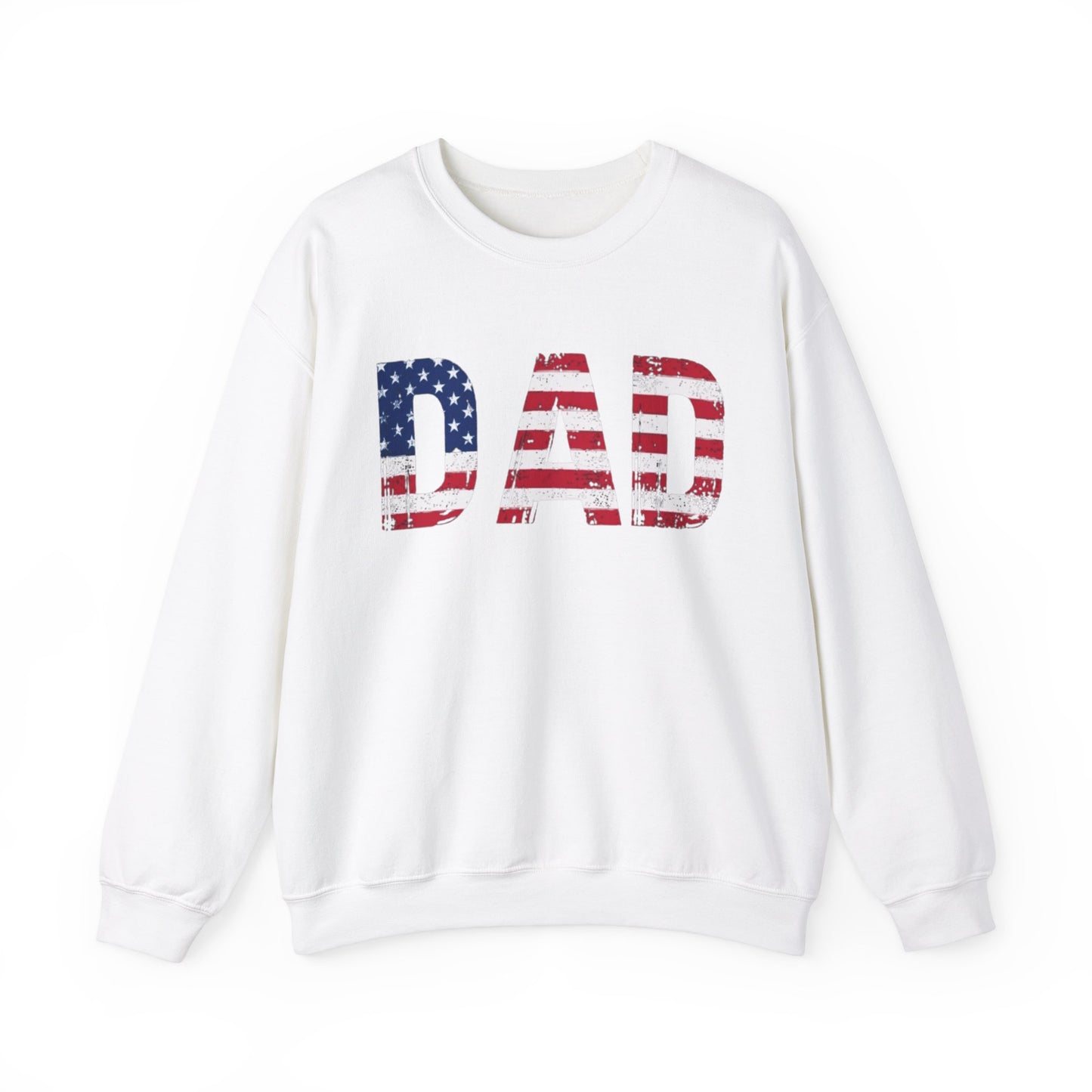 Dad American Flag Crewneck Unisex Crewneck Sweatshirt