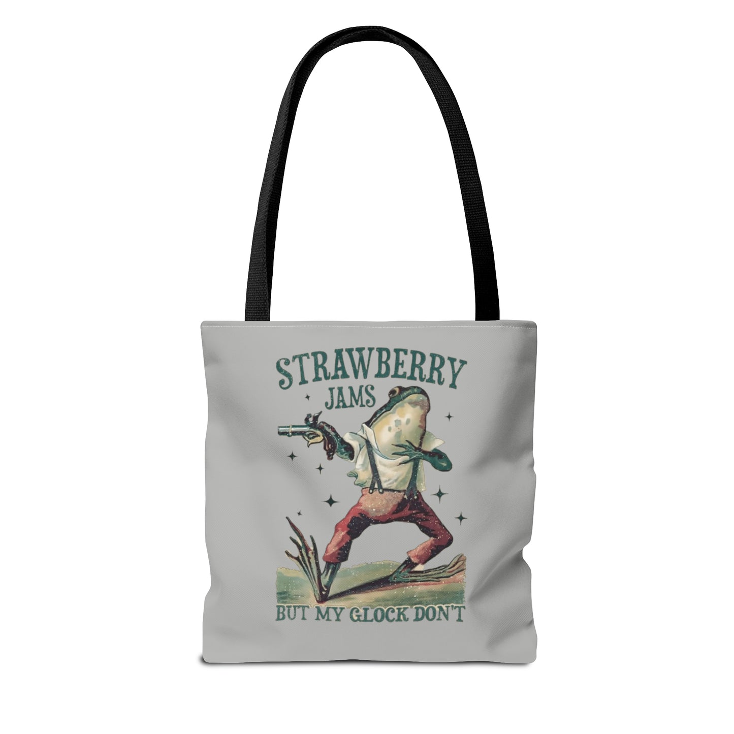 Strawberry Don't Jam But My Glock Does Meme Tote Bag