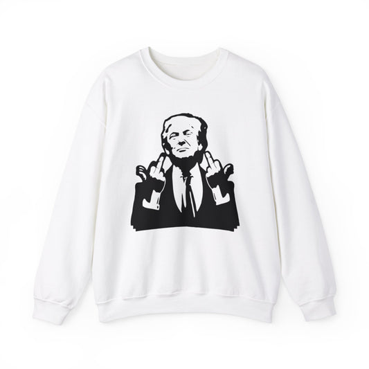 Middle Fingers Assassination Attempt Unisex Crewneck Sweatshirt