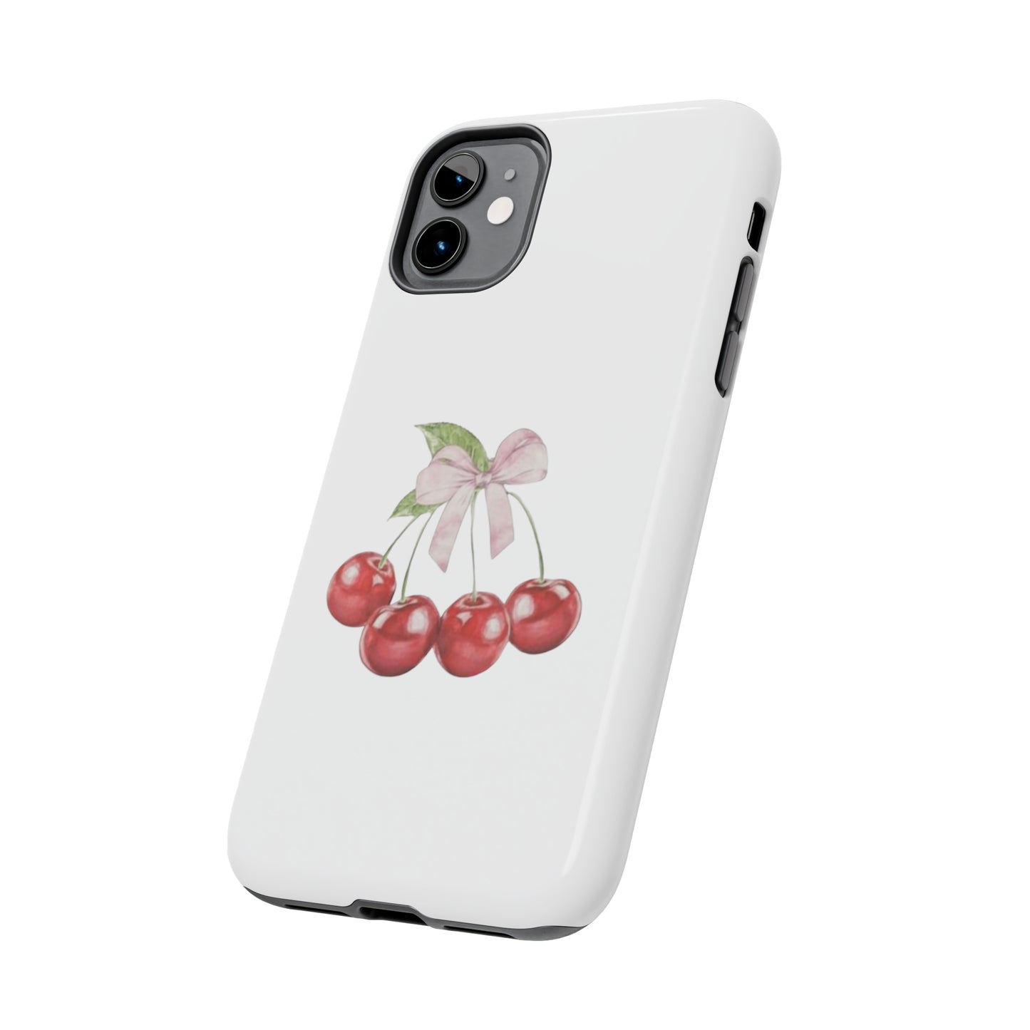 Cherries With Ribbon Aesthetic Tough Phone Cases