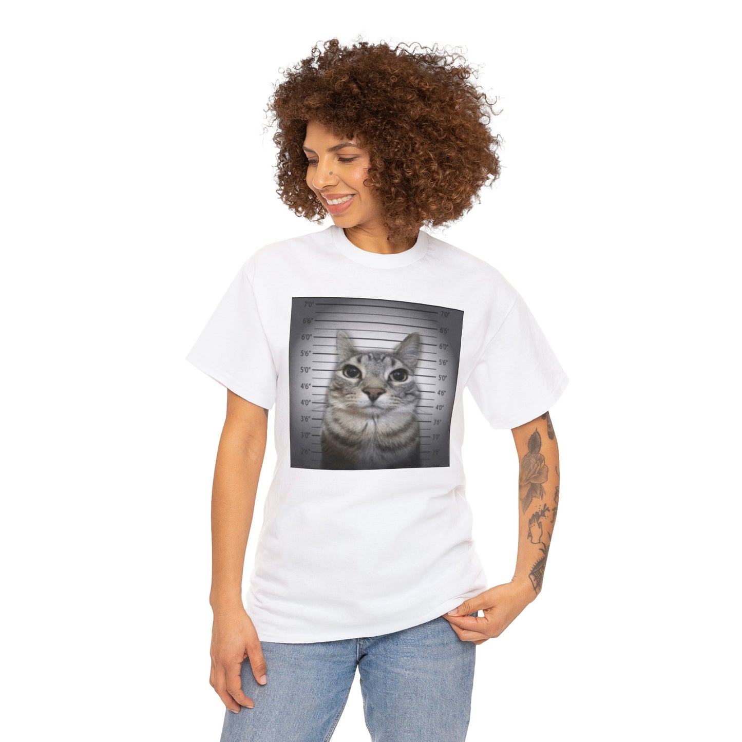 Cute Cat Mugshot T Shirt Unisex