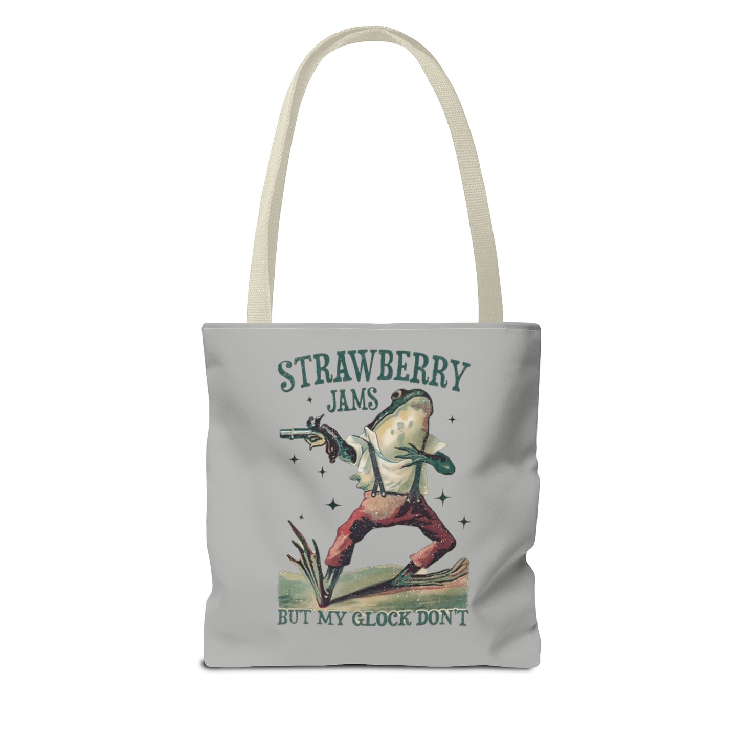 Strawberry Don't Jam But My Glock Does Meme Tote Bag