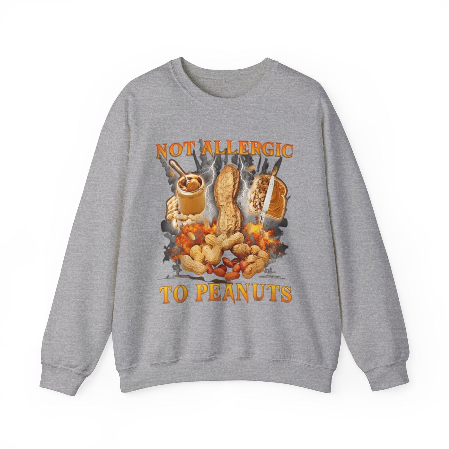 Not Allergic To Peanuts Unisex Crewneck Sweatshirt