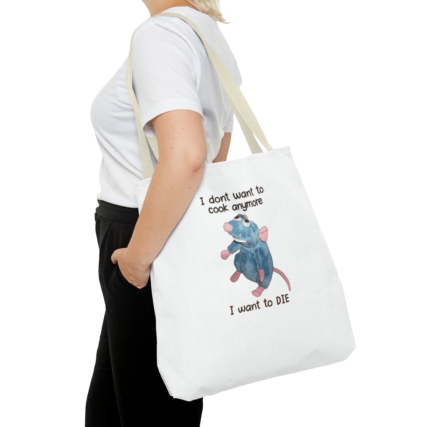 I Don't Want To Cook Anymore I Want To Die Meme Tote Bag