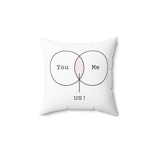 You Me Us Aesthetic Polyester Square Pillow