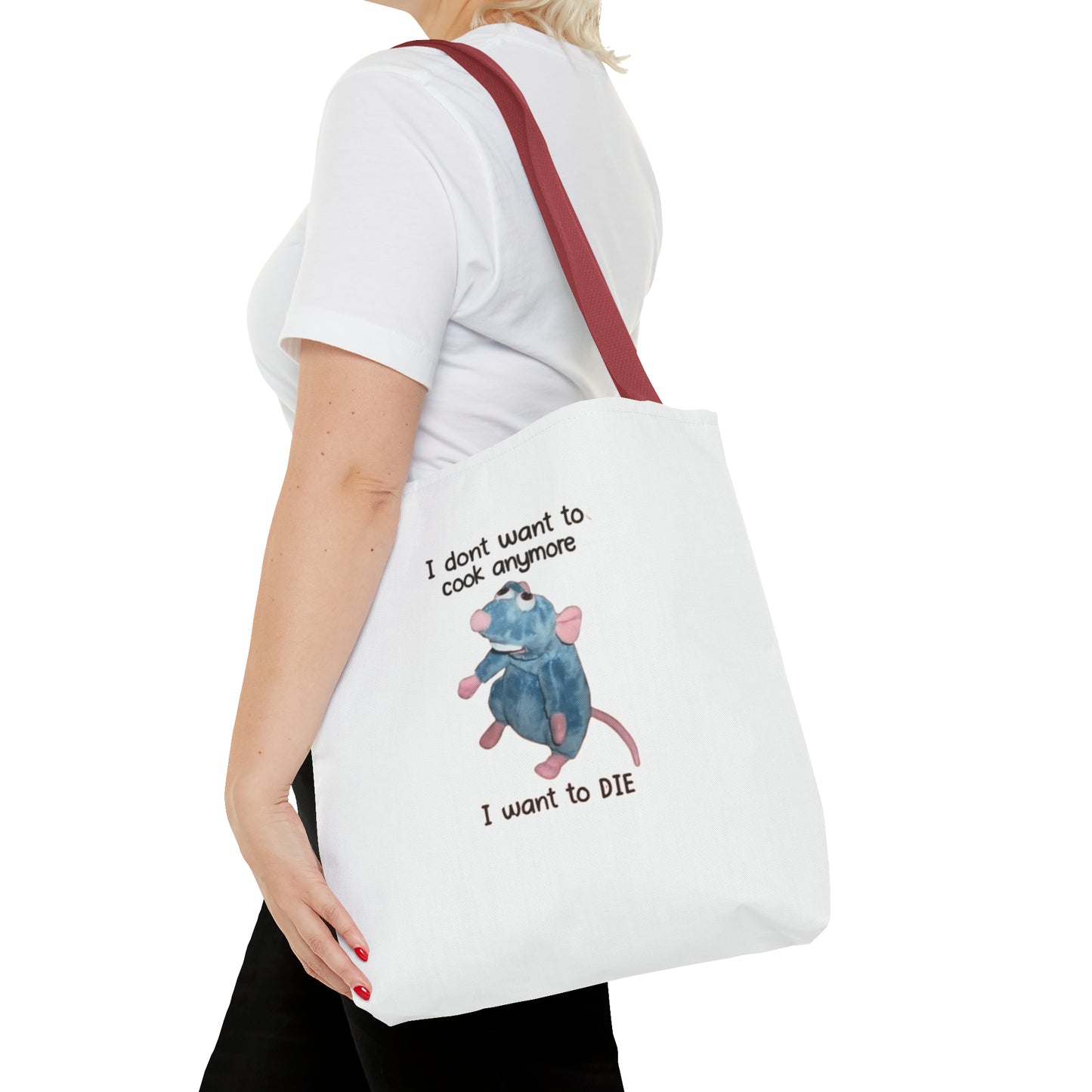 I Don't Want To Cook Anymore I Want To Die Meme Tote Bag