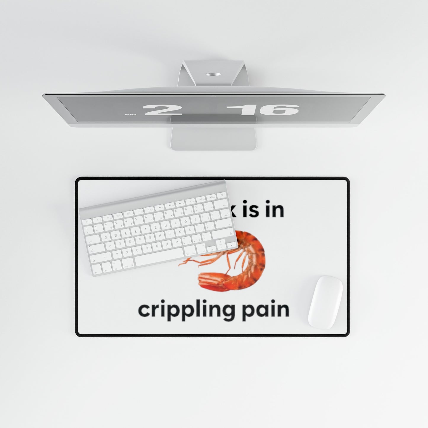 Crippling Back Pain Meme Desk Mats