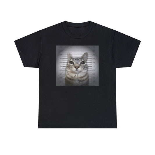 Cute Cat Mugshot T Shirt Unisex