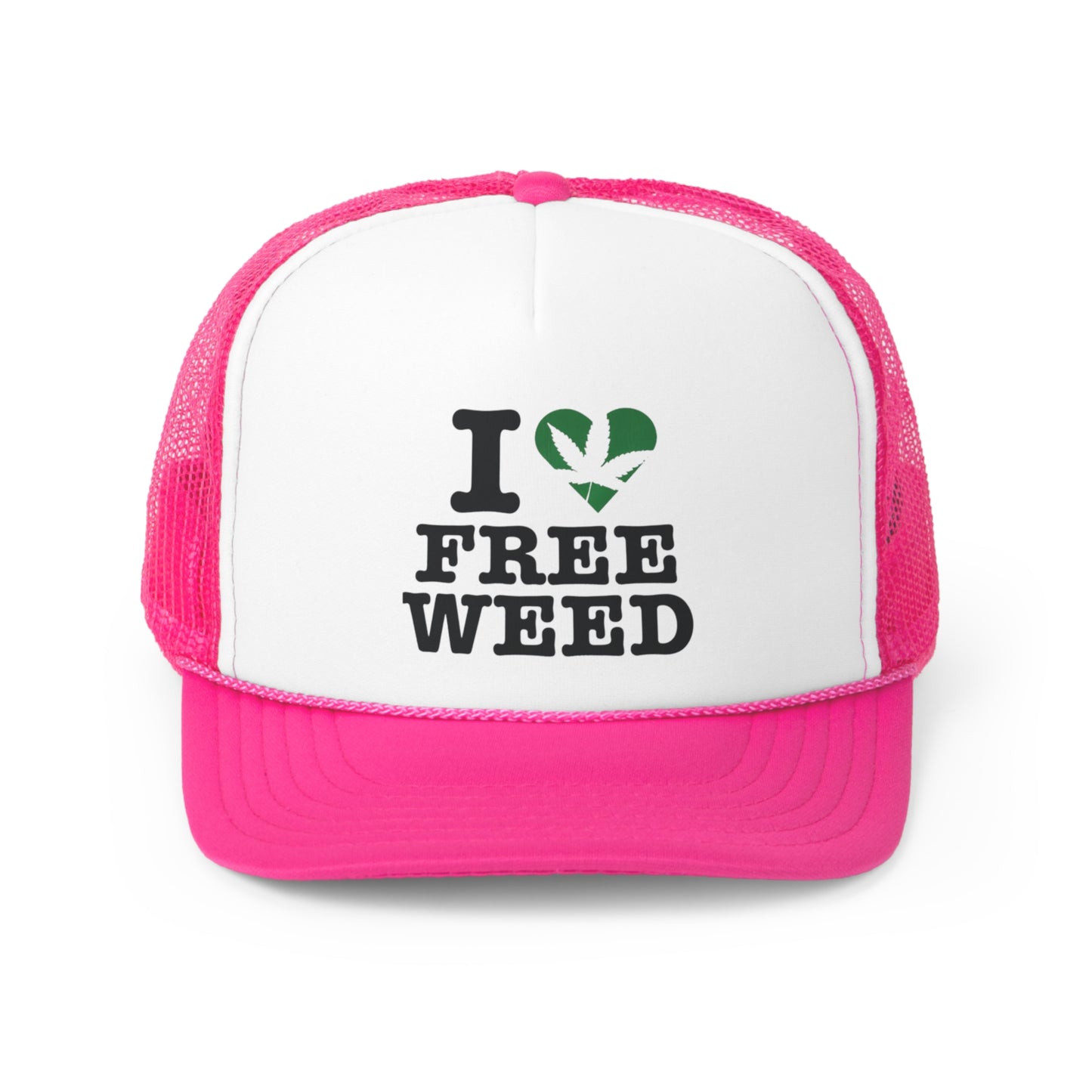 I Love Free Weed Trucker Hat, Funny Hats, Gift Hat, Parody Trucker Hat, Trendy Hats, Meme Hat