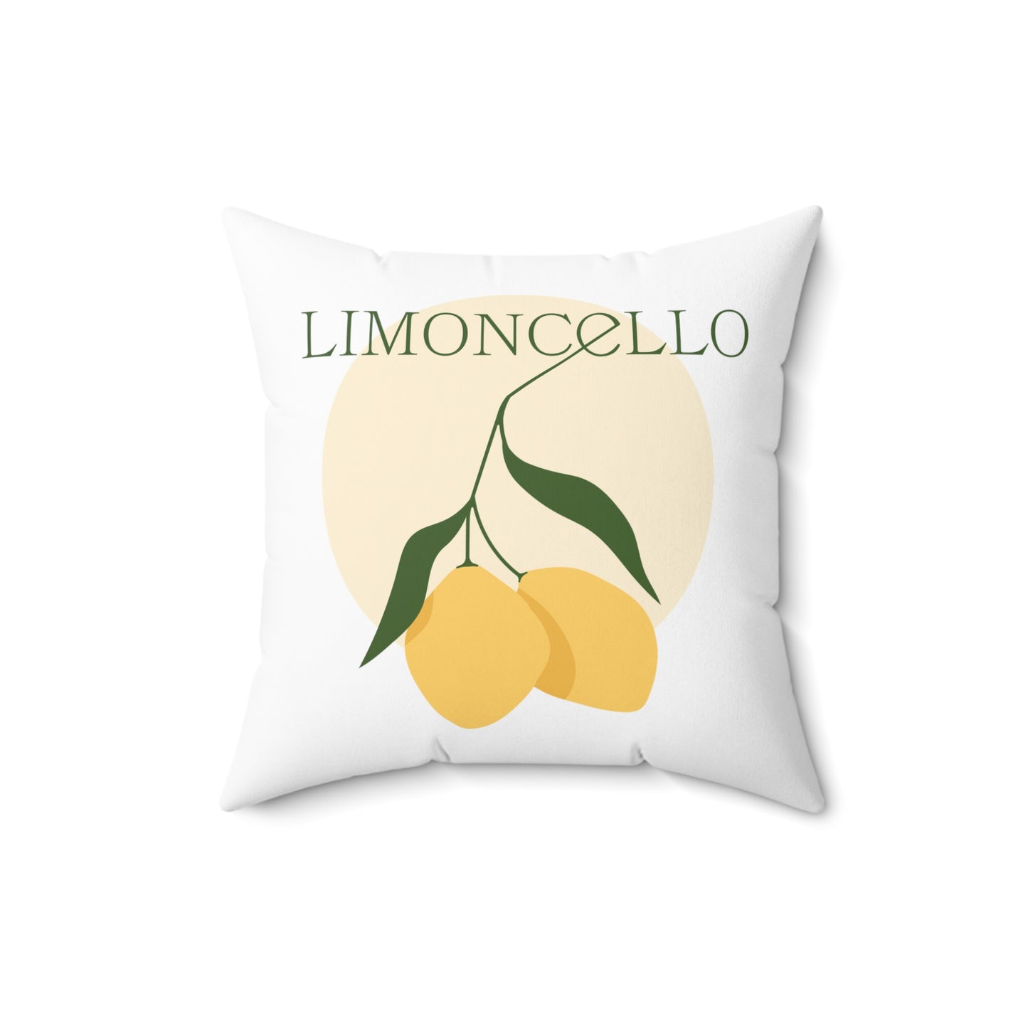 Lemoncello Aesthetic Polyester Square Pillow