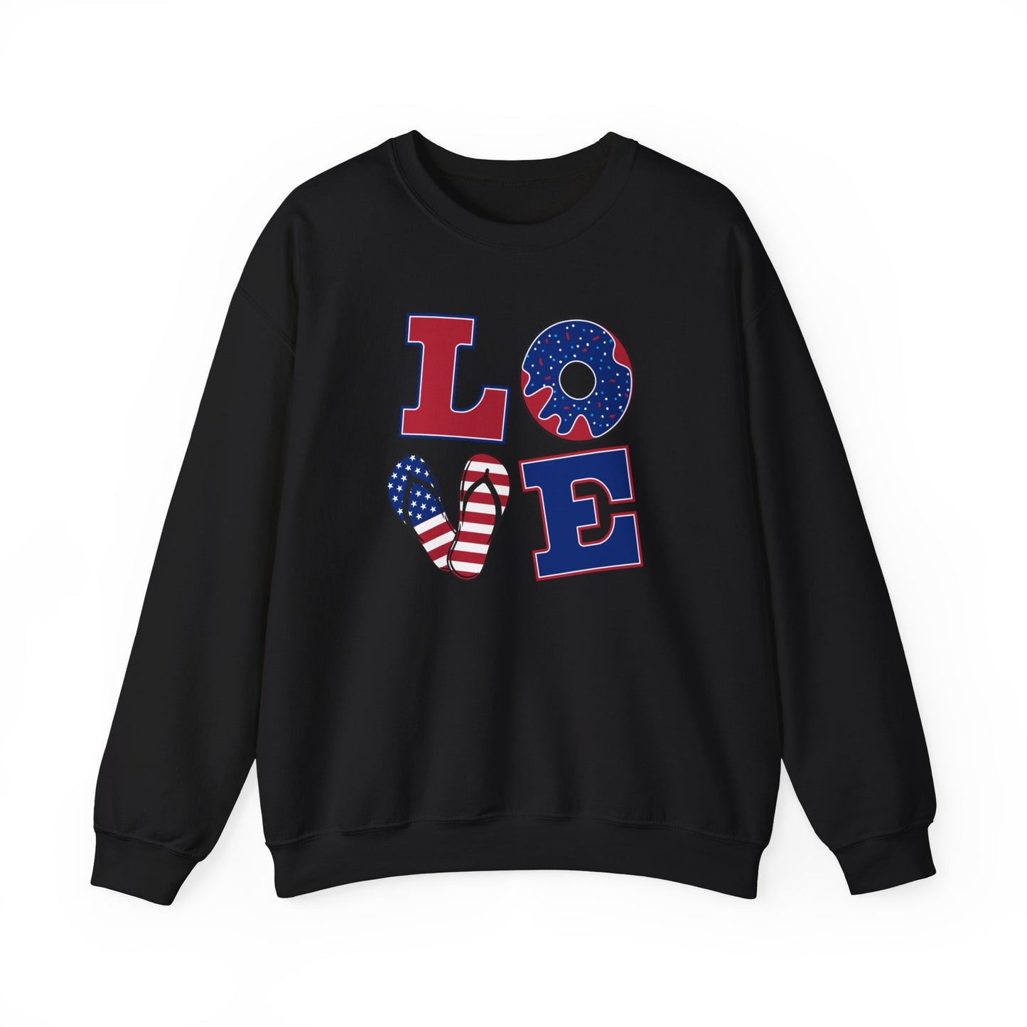 Love America Themed Unisex Crewneck Sweatshirt