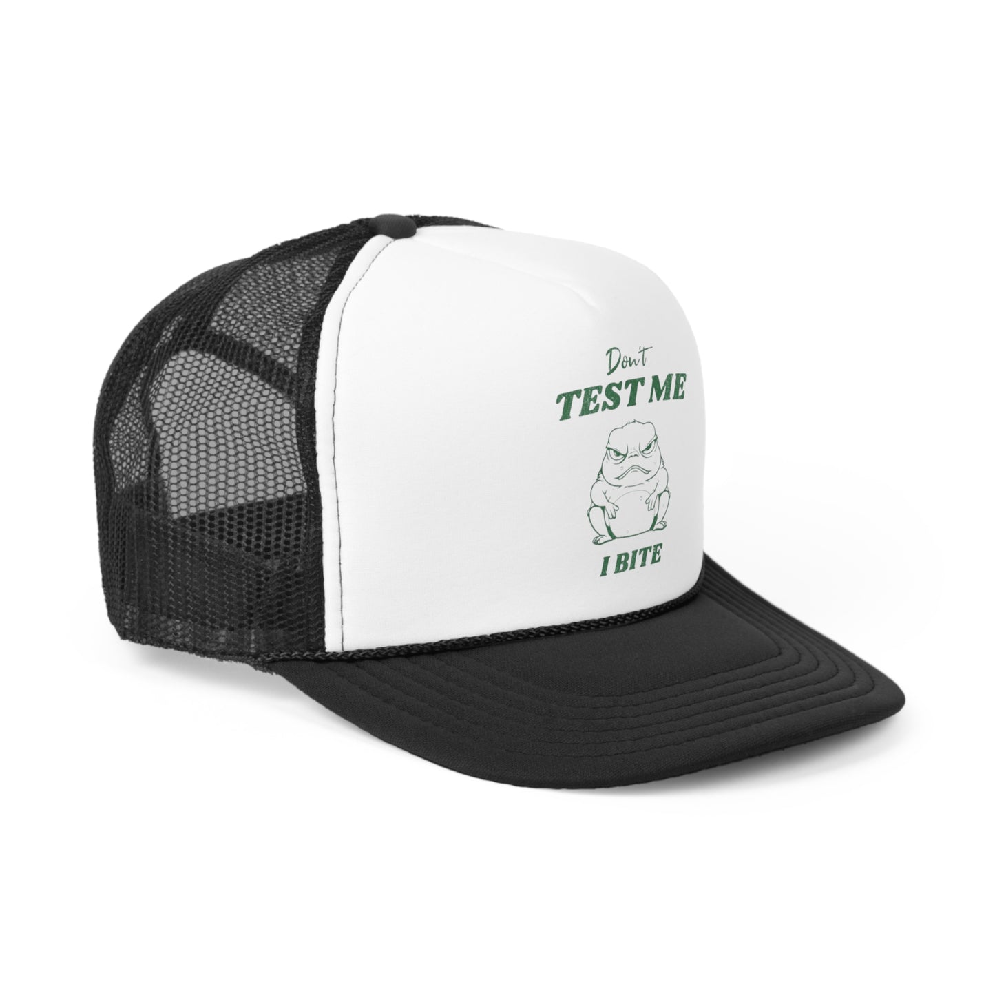 Don't Test Me I Bite Trucker Hat, Funny Hats, Gift Hat, Parody Trucker Hat, Trendy Hats, Meme Hat